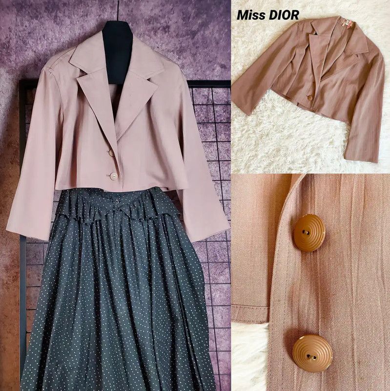 Dior Dior Coral Pink Wool Blend Cropped Cardigan 0089 Size M / US 6-8 / IT 42-44 - 1 Thumbnail