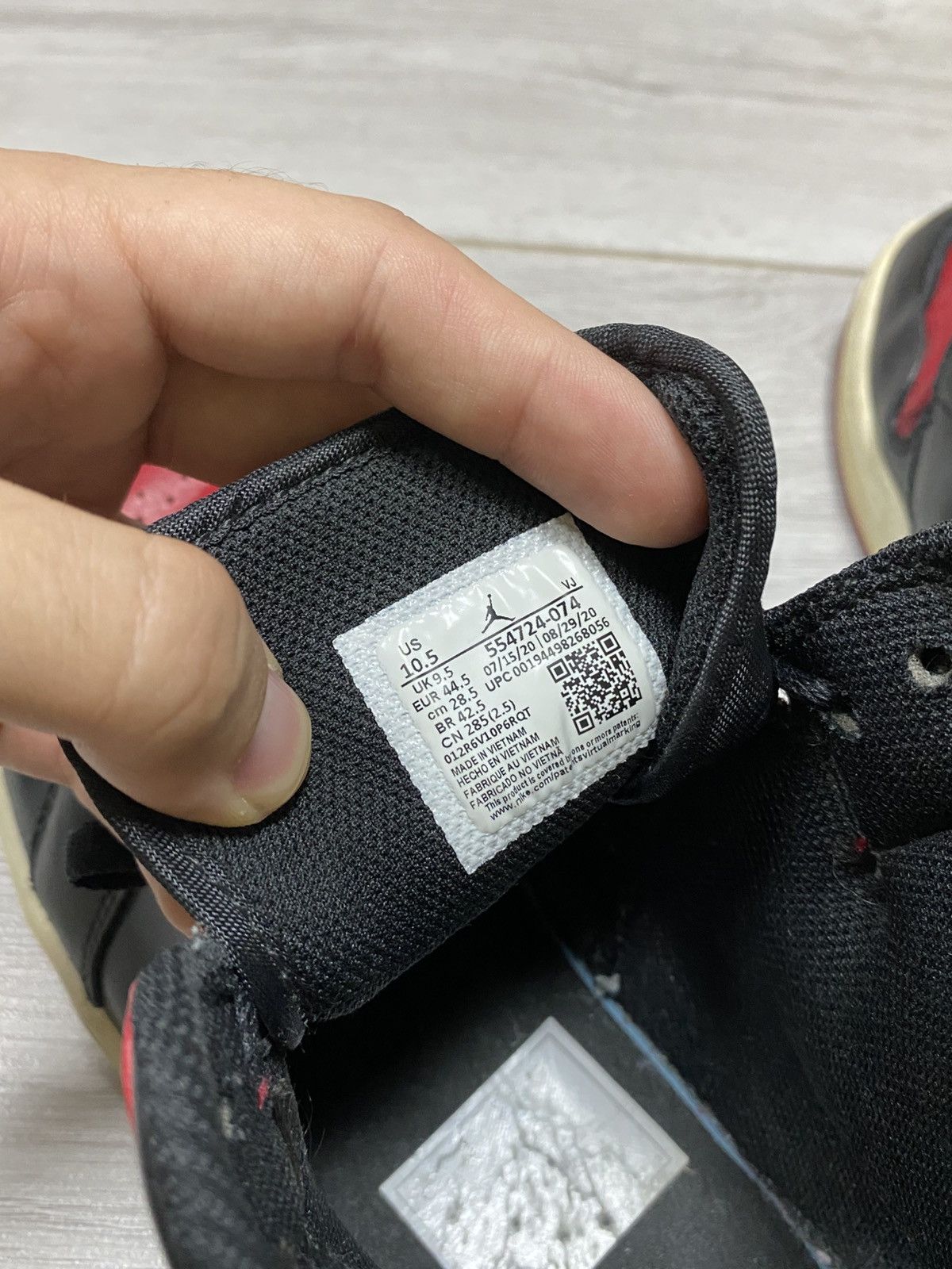 Jordan Brand Air Jordan Banned 1 (Bred 1) leather Size US 10.5 / EU 43-44 - 4 Thumbnail