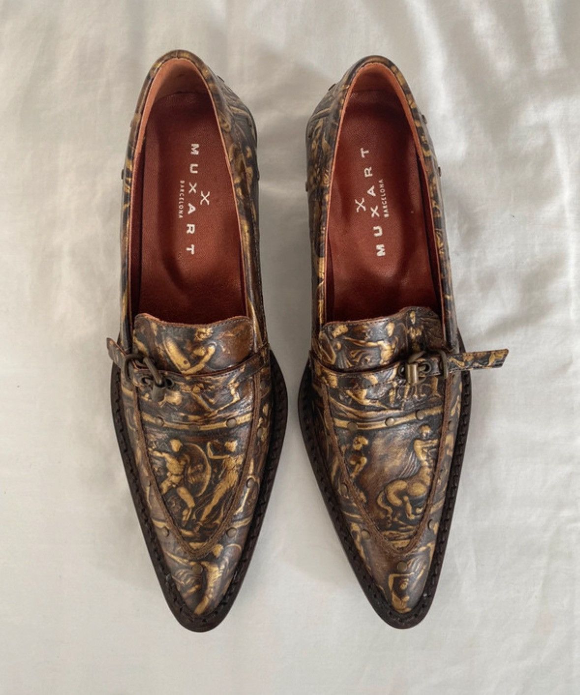 Other Muxart Barcelona Alligator texture genuine leather loafers Size US 6 / IT 36 - 1 Thumbnail