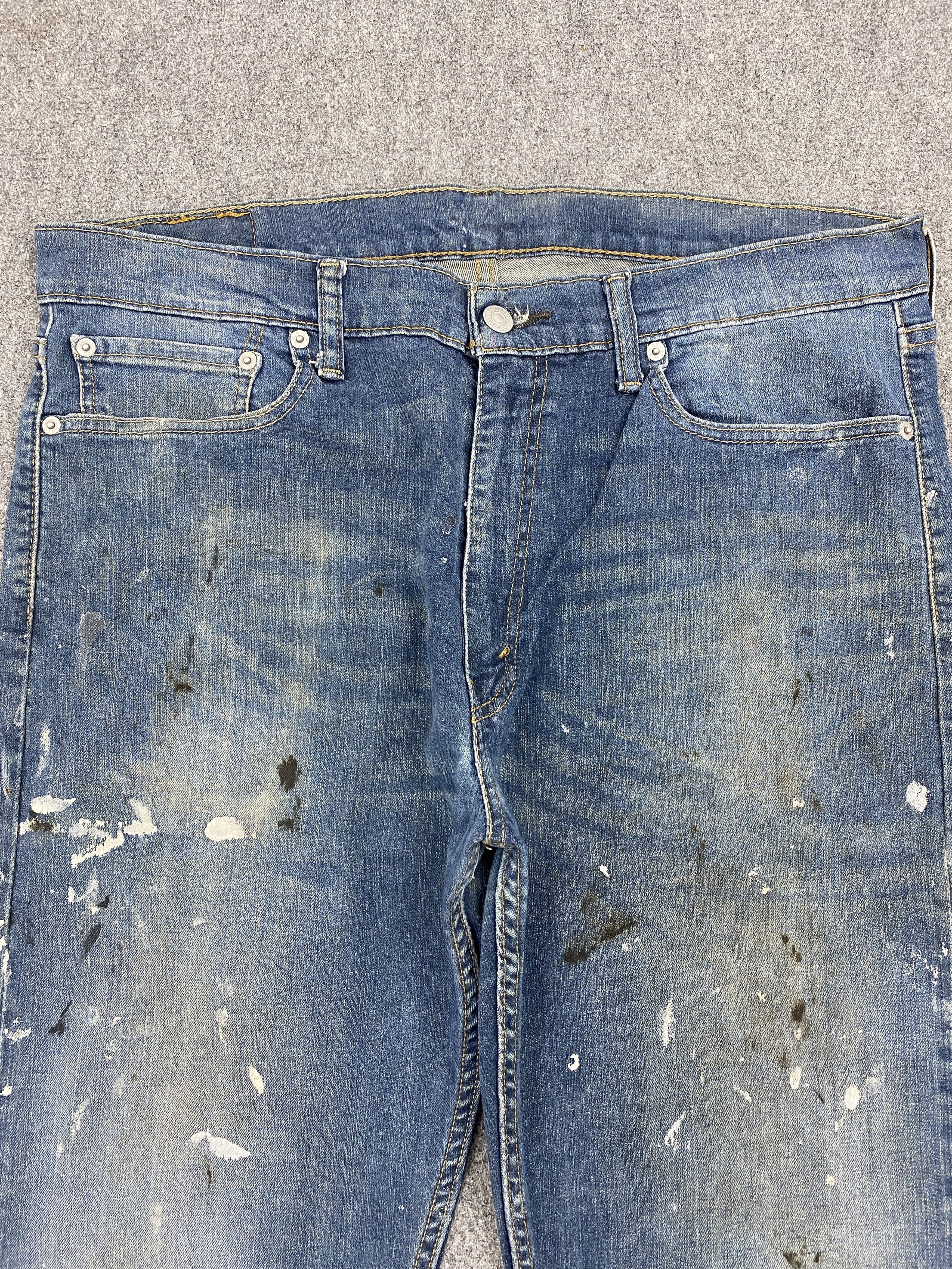 Levi's × Vintage Splatter Paint Vintage Levis 513 Denim Jeans Size US 36 / EU 52 - 2 Thumbnail