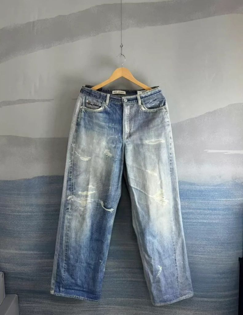 Our Legacy our legacy size 40 Light blue old 3D printed jeans 2503-Nex Size US 26 / EU 42 - 1 Thumbnail