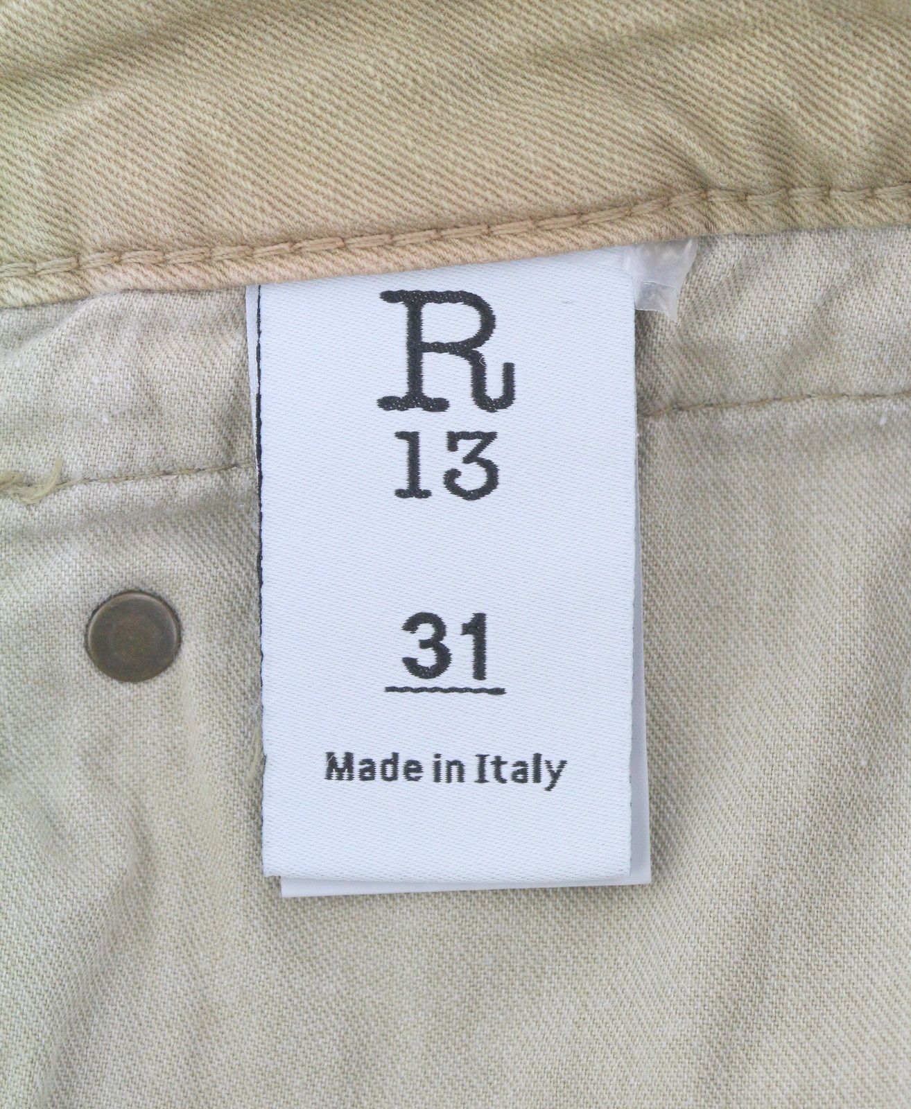R13 BOY STRAIGHT 31 Pebble Stretch Faded Ankle Zip 86614 Size 31" - 7 Thumbnail