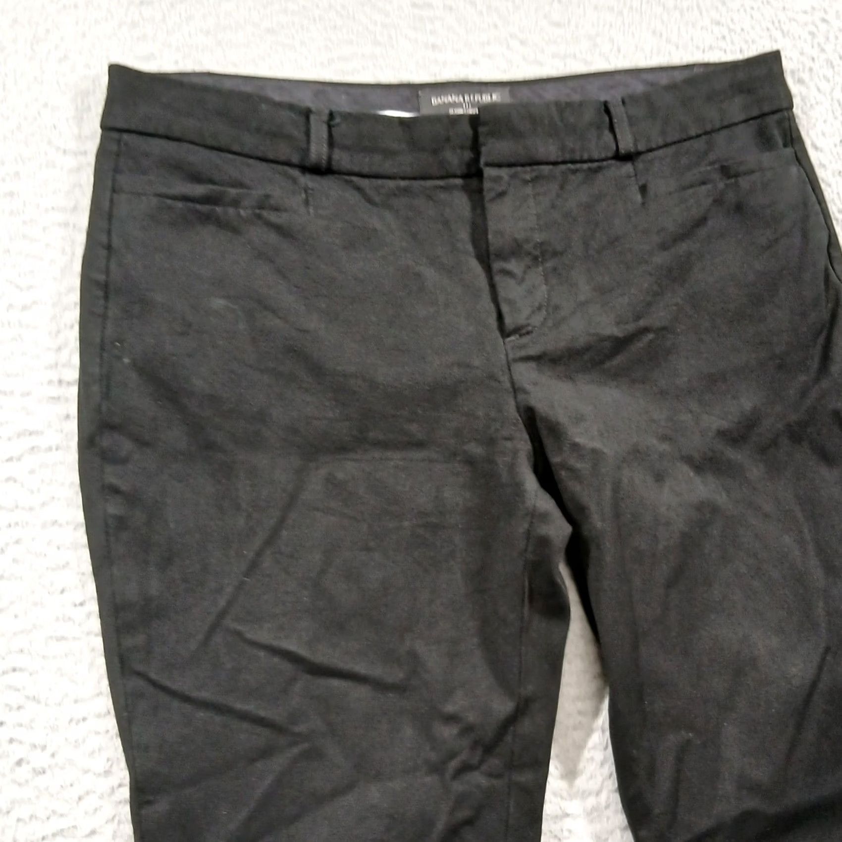 Banana Republic Sloan Curvy Banana Republic Black Stretch Pants - Business Workwear | Sale Size 32" / US 10 / IT 46 - 6 Thumbnail