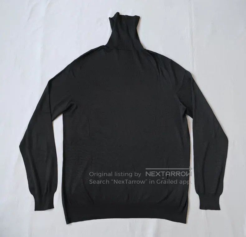 Hermes Hermes High-necked silk cashmere knitted sweater, dark gre Size US XL / EU 56 / 4 - 7 Thumbnail
