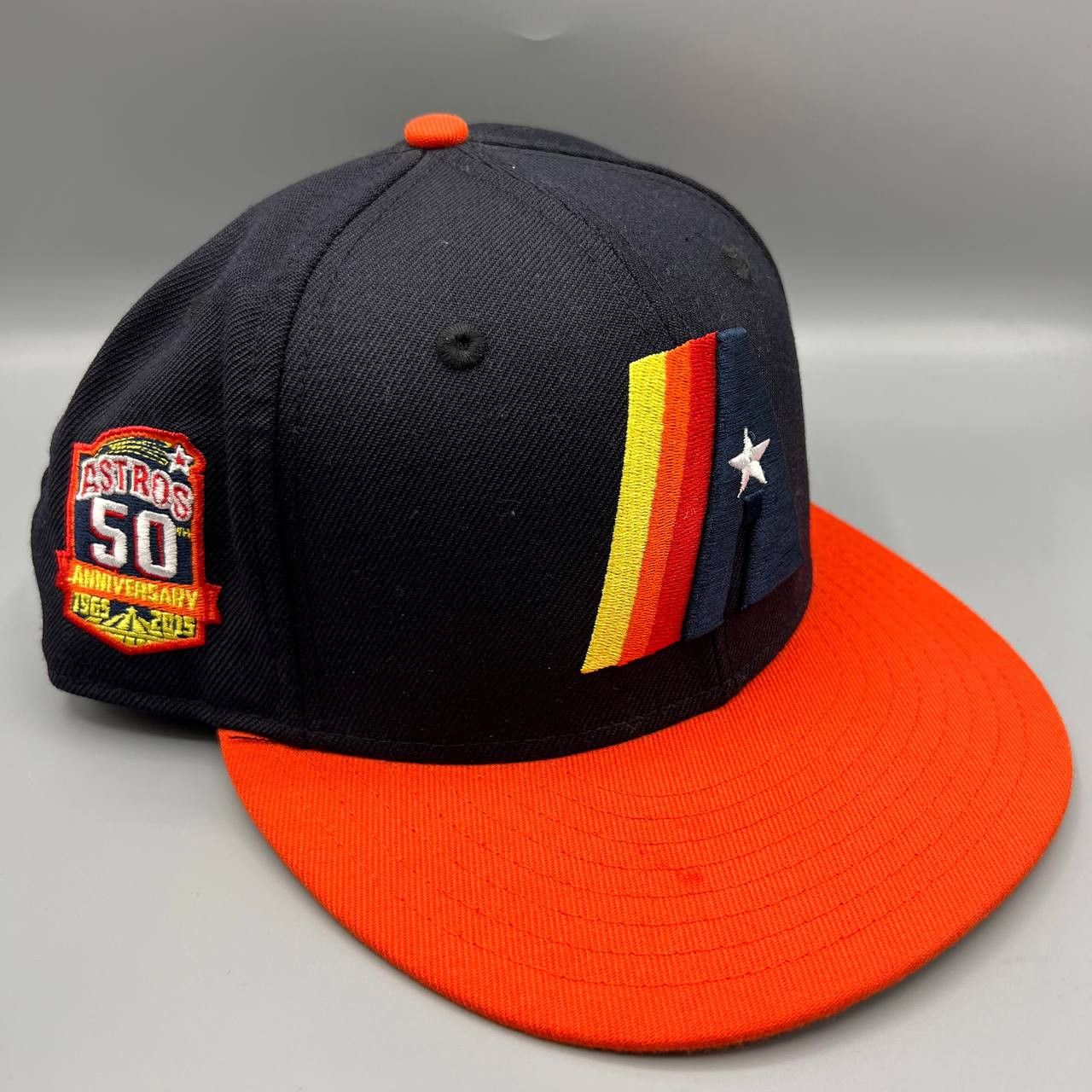 New Era Houston Astros Hat Men 7 1/2 50th Anniversary MLB Fitted Cap Size ONE SIZE - 1 Thumbnail