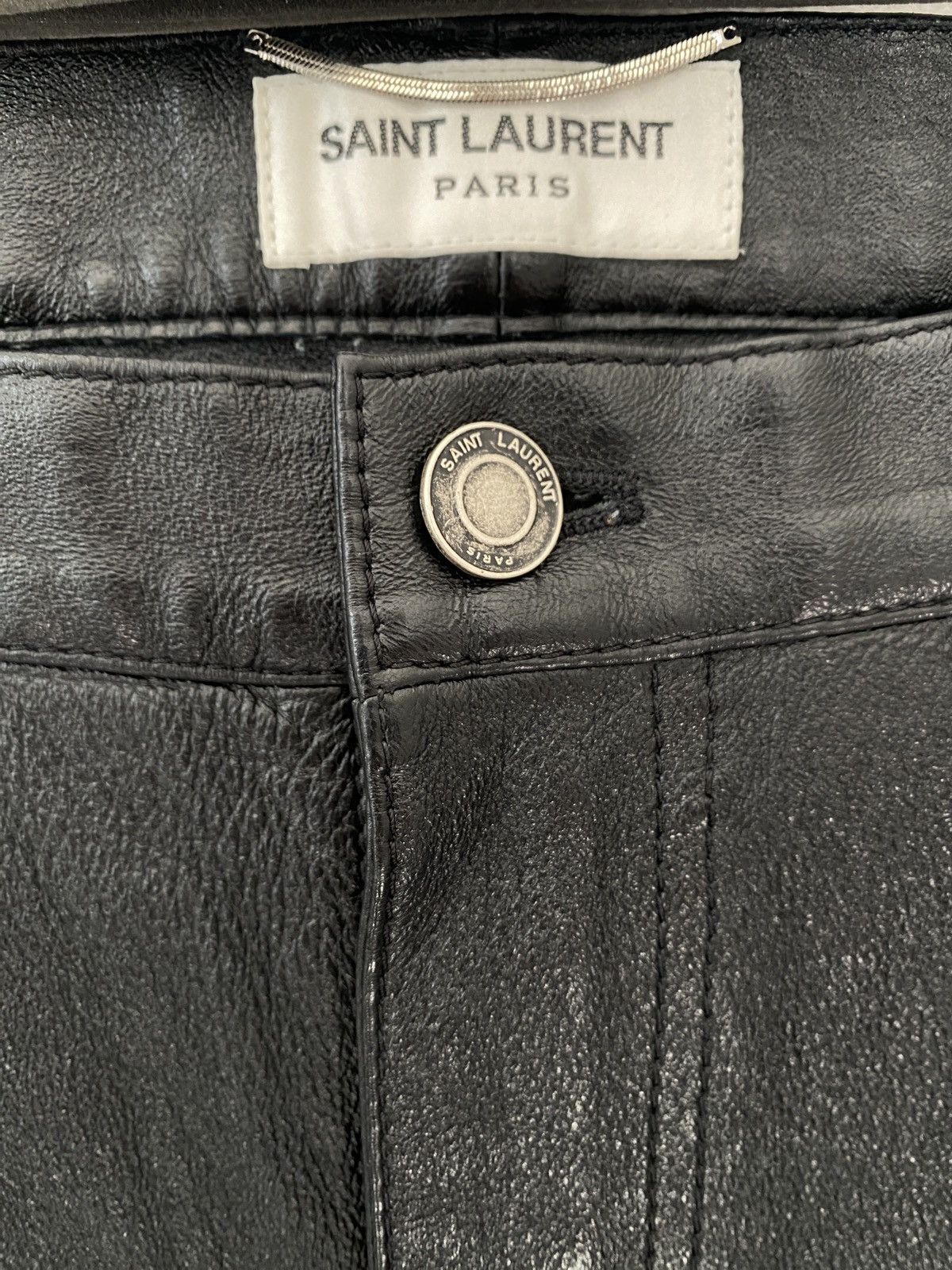 Saint Laurent Paris Saint Laurent Paris Skinny Lambskin Leather Trousers 50 Size US 34 / EU 50 - 7 Thumbnail