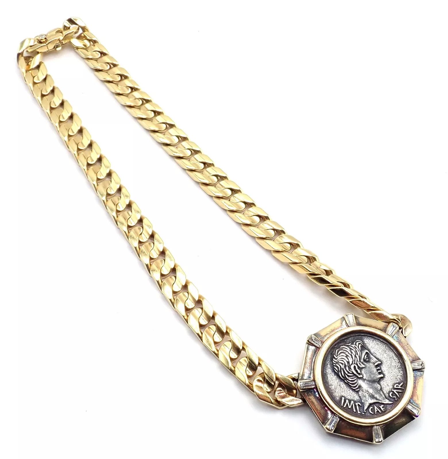 Bvlgari Bulgari 18k Yellow Gold Antique Coin Link Necklace Size ONE SIZE - 9 Thumbnail