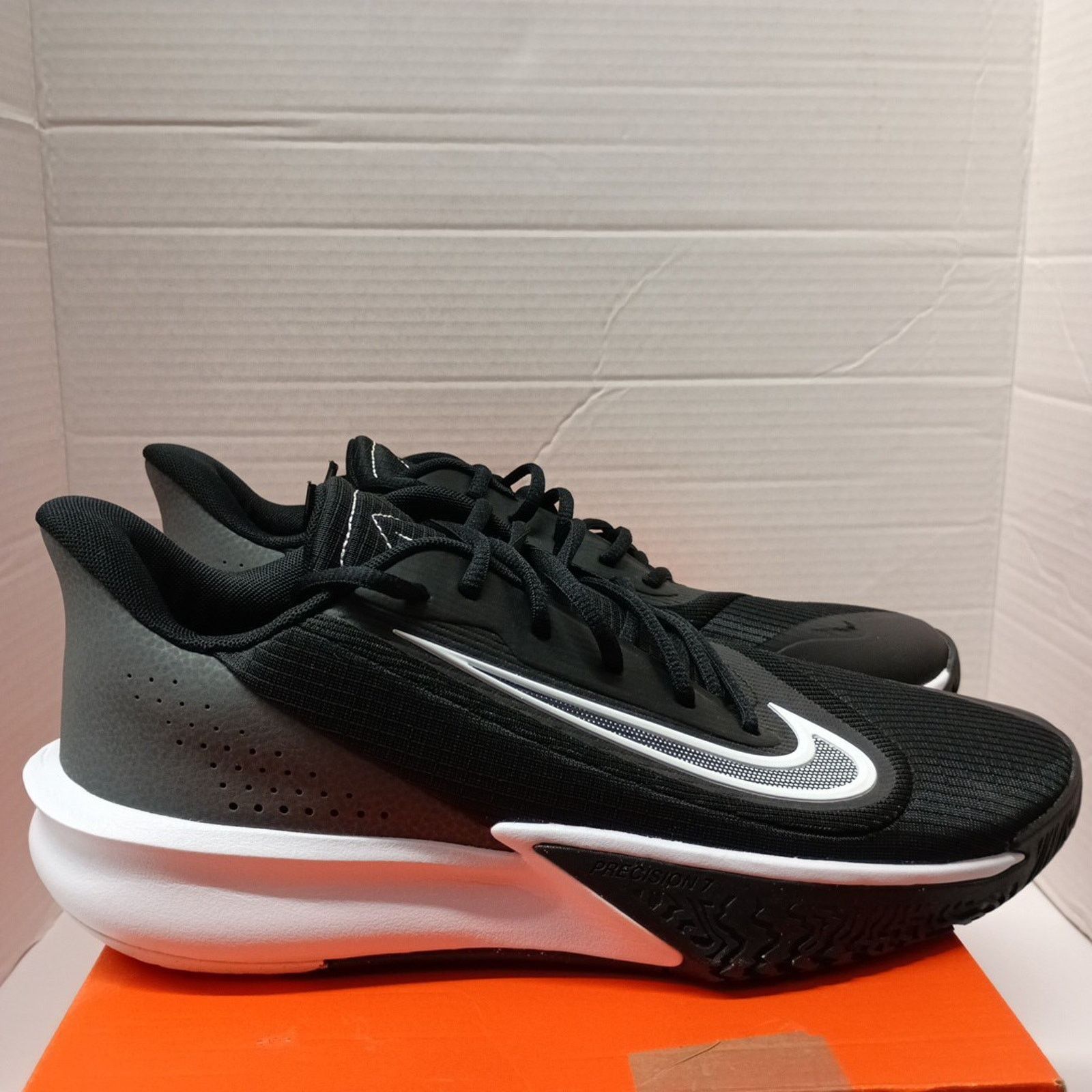 Nike Men's Nike Precision VII Basketball Sneakers Size 11 Black Size US 11 / EU 44 - 1 Thumbnail