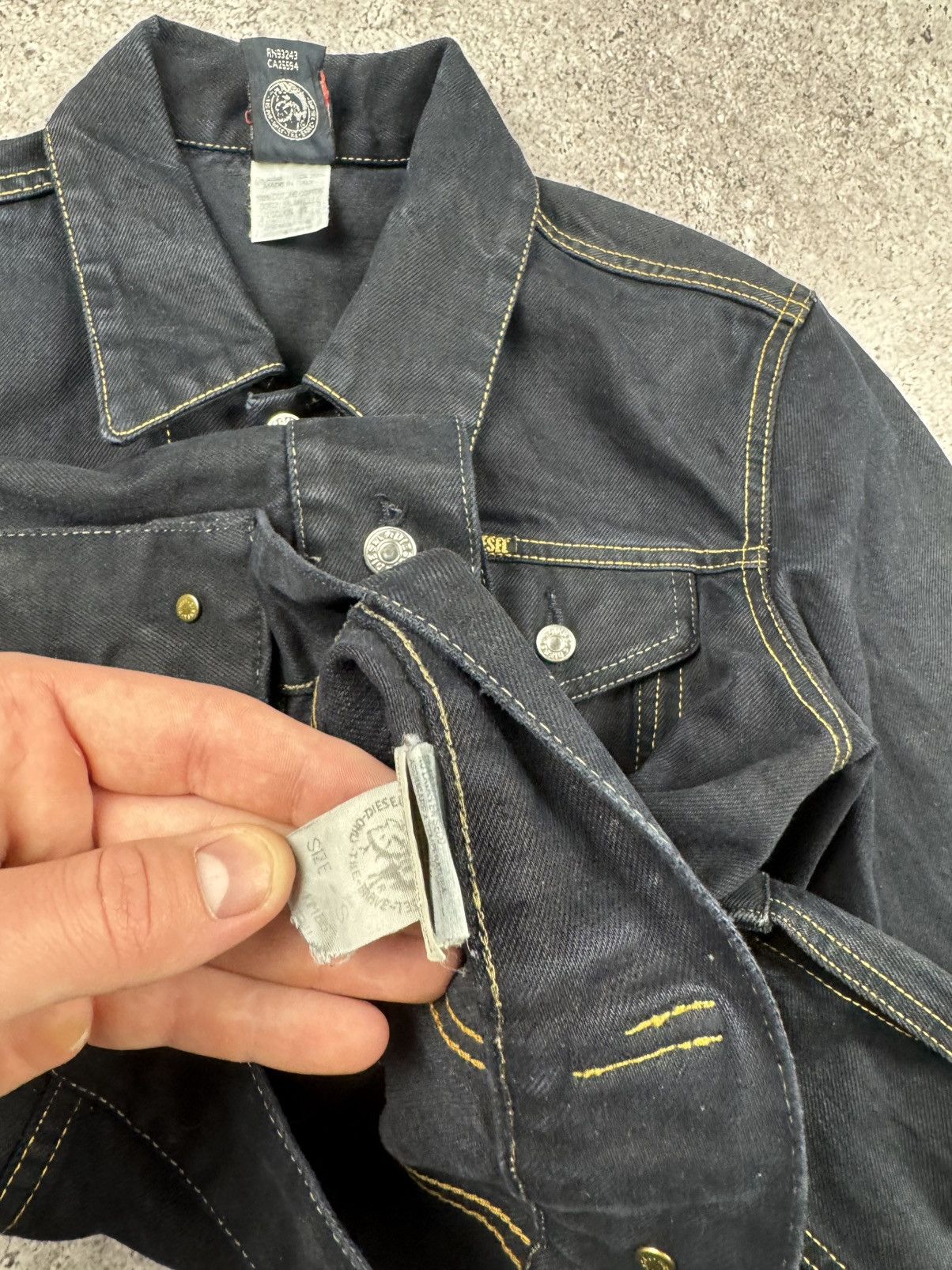 Diesel VINTAGE Y2K DIESEL PATCH DENIM JACKET AVANT GARDE RICK OWENS Size S / US 4 / IT 40 - 9 Thumbnail
