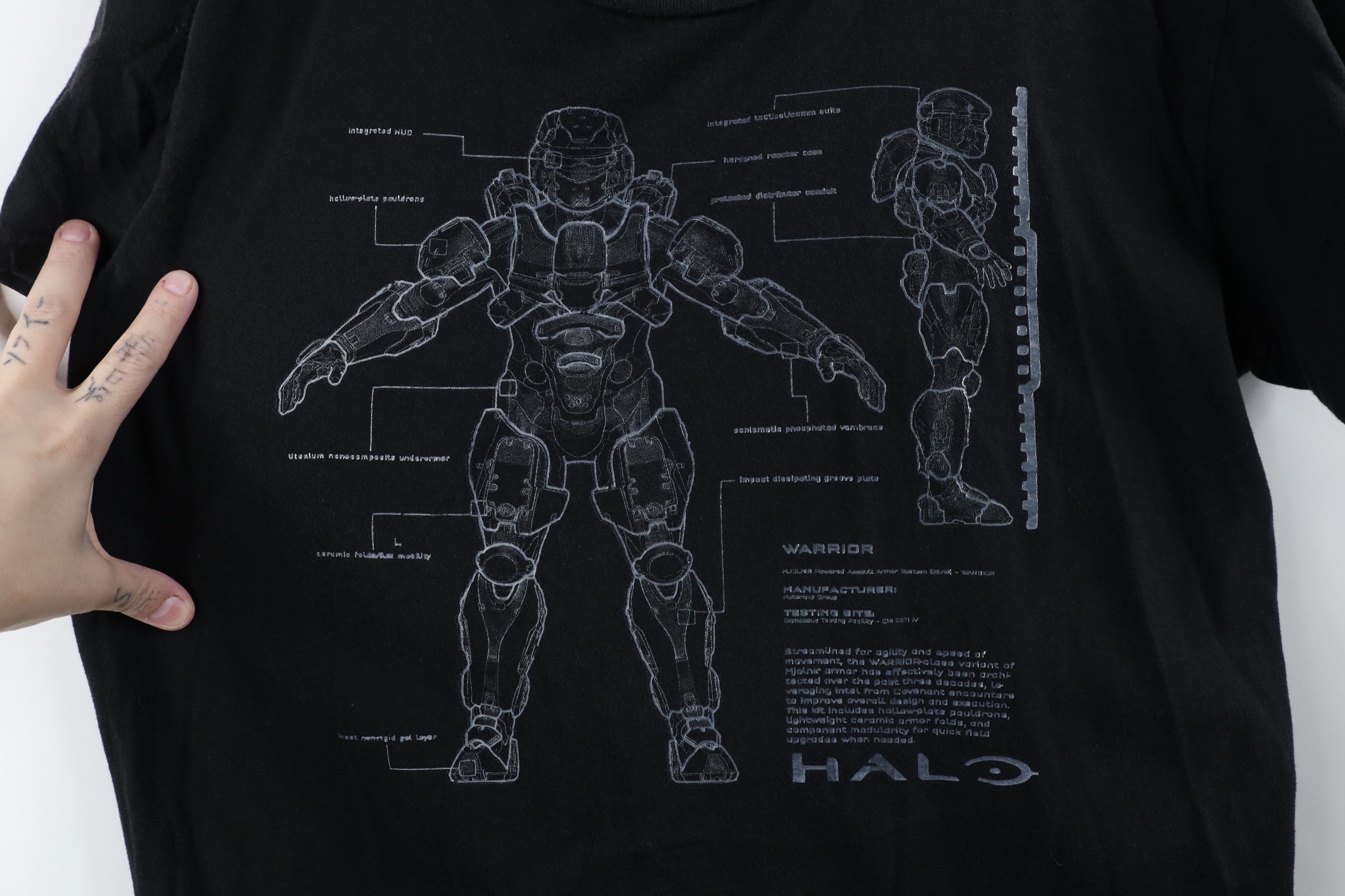 Vintage Vintage Halo 5 Spell Video Game Promo T-Shirt Black Cotton Size US L / EU 52-54 / 3 - 4 Thumbnail