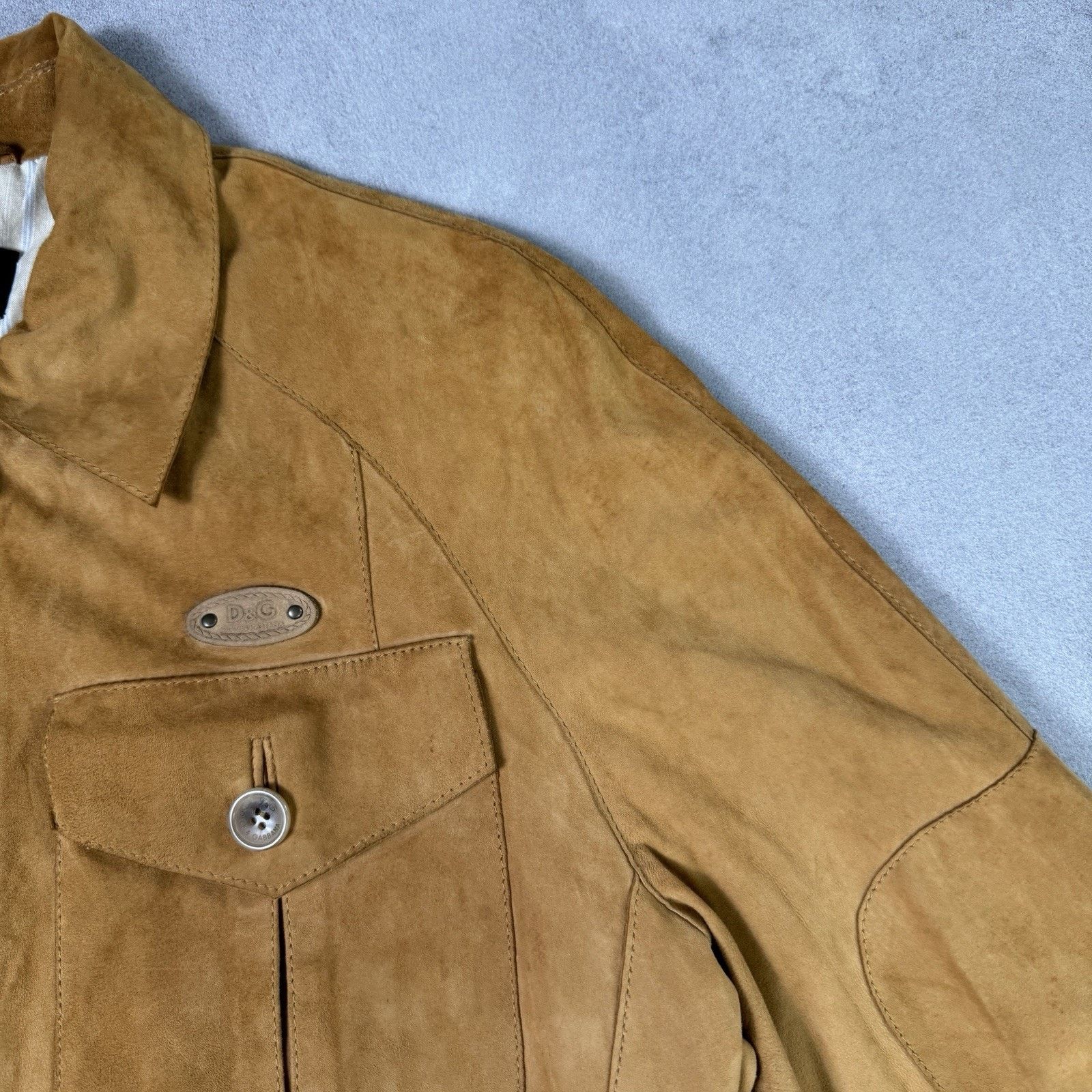 Dolce & Gabbana Dolce Gabbana Men Leather Suede Jacket Beige Size 50 Size US M / EU 48-50 / 2 - 5 Thumbnail