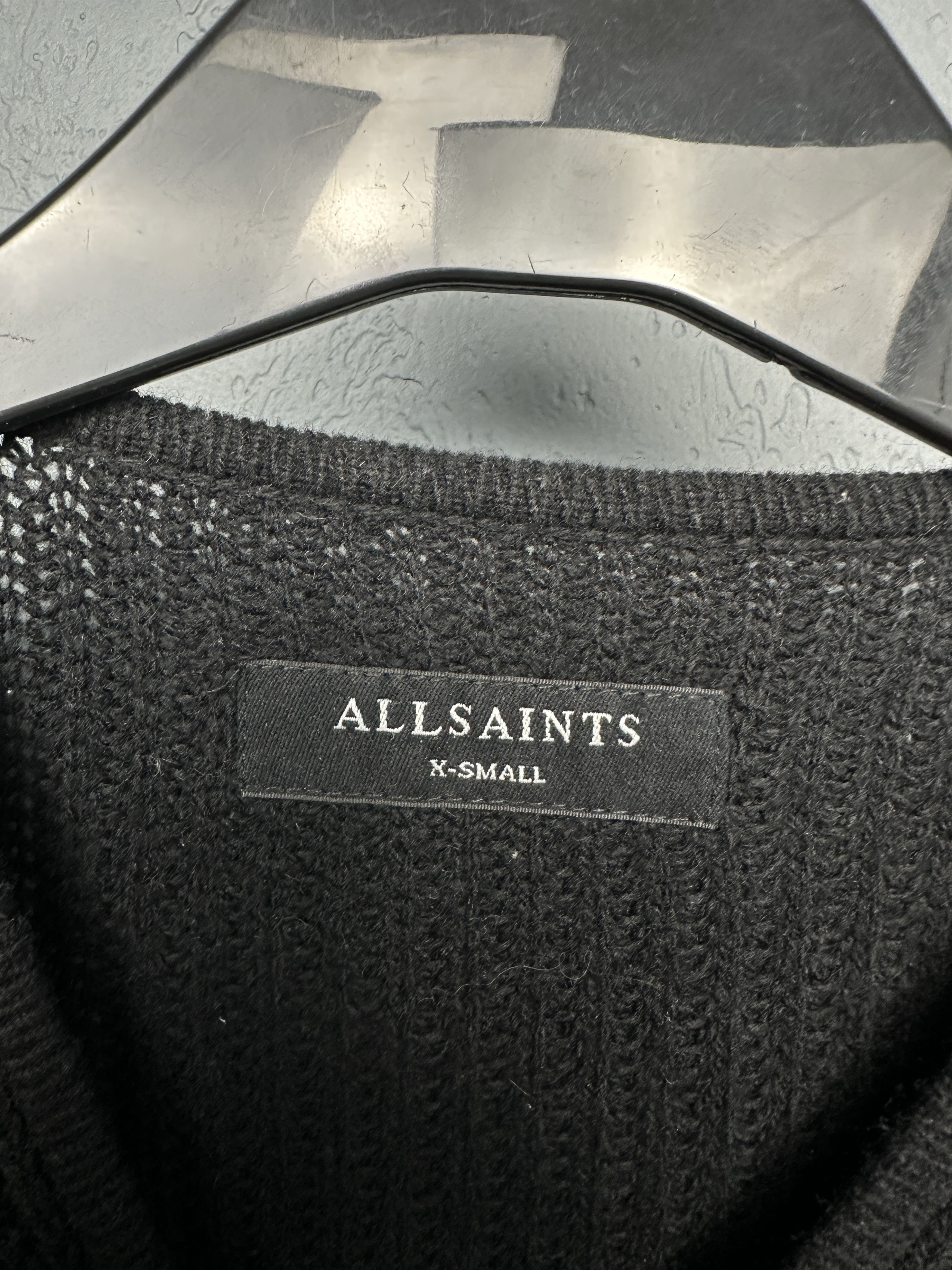 Allsaints Allsaints Mens Lymore Wool Knit Full Zip Sweater Size US XS / EU 42 / 0 - 3 Thumbnail