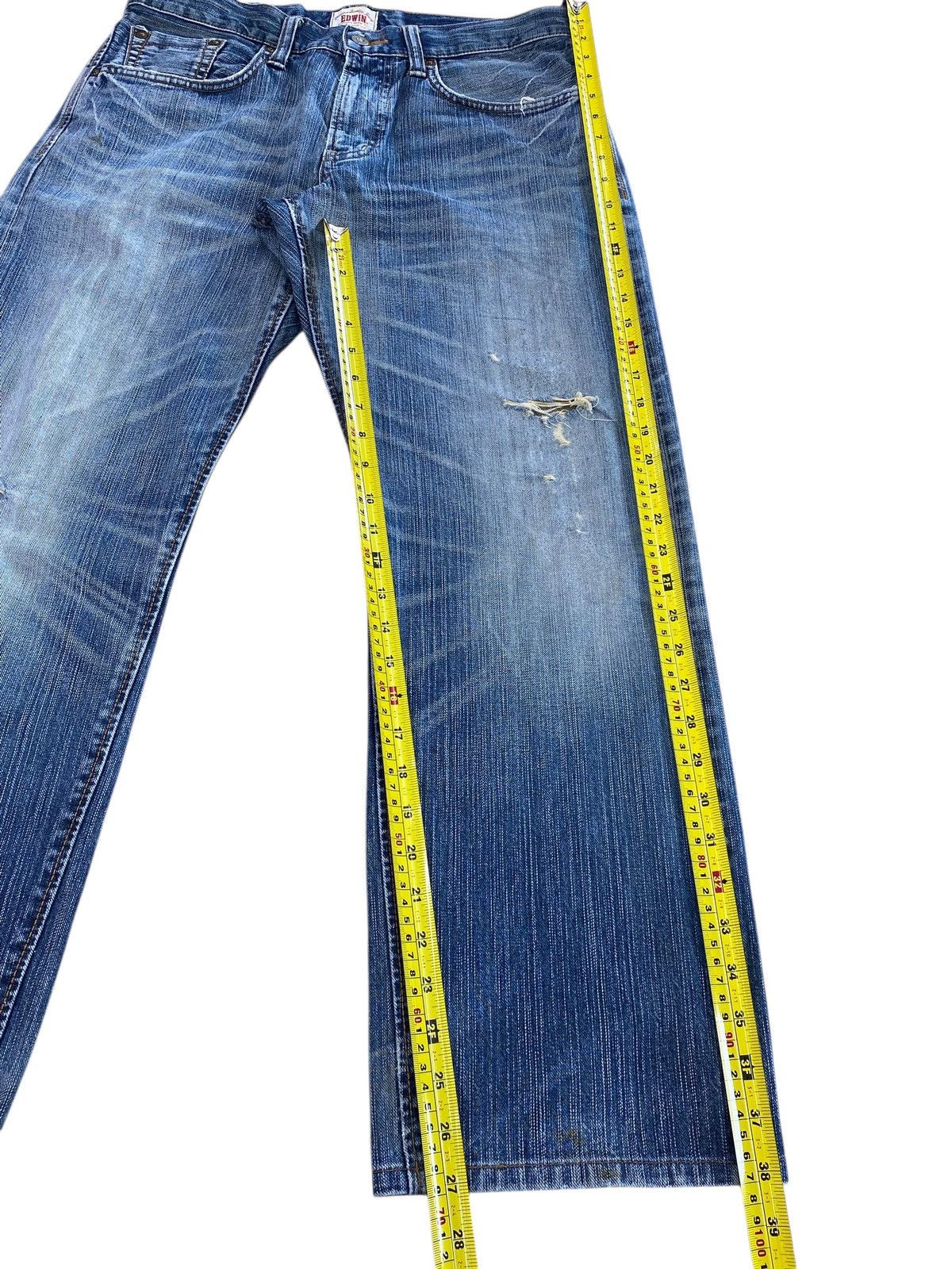 Edwin Edwin Vintage Mud Wash Whiskered Style Loose Jeans Size US 34 / EU 50 - 8 Thumbnail