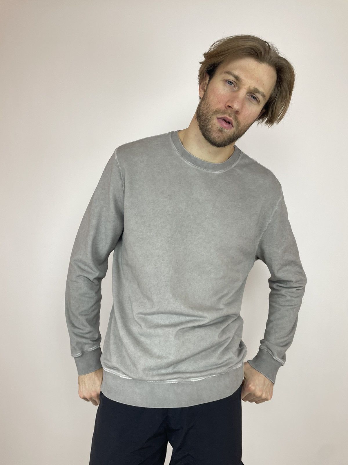 Japanese Brand Engelbert Strauss Washed grey Long sleeve Mens size L Size US L / EU 52-54 / 3 - 11 Thumbnail