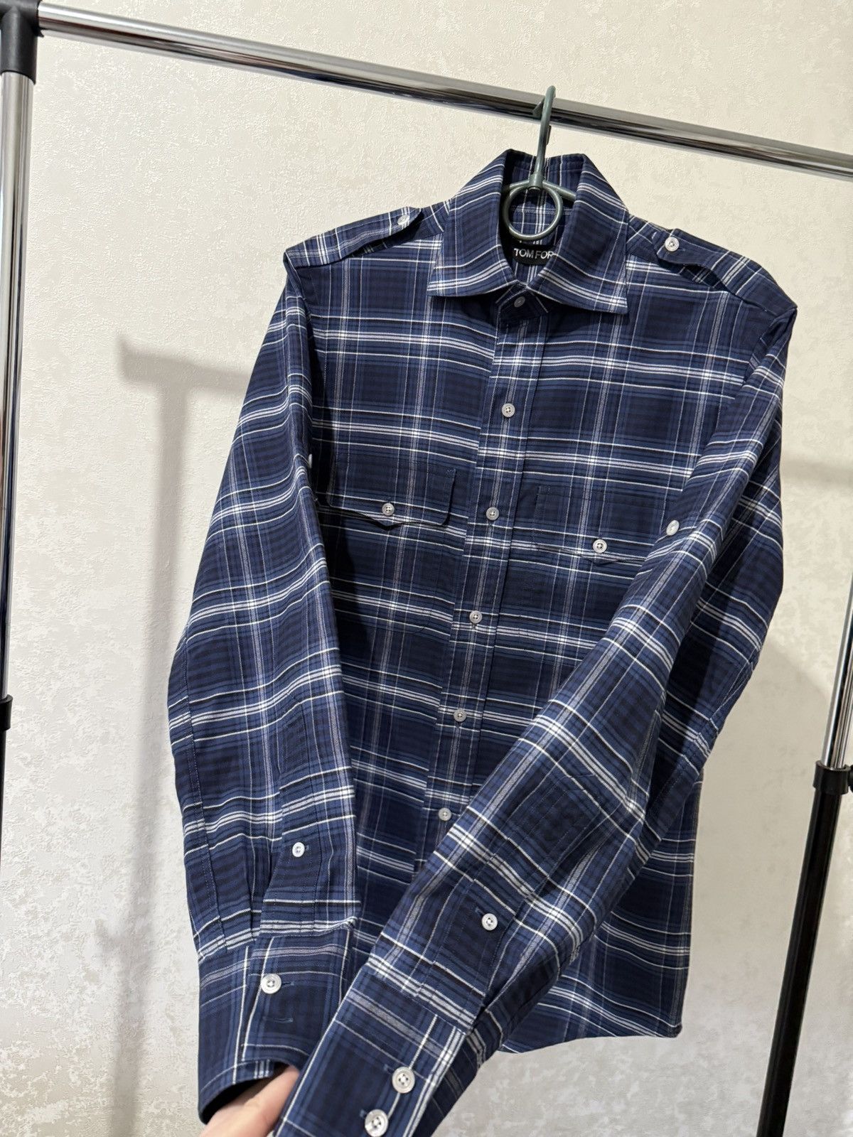 Tom Ford TOM FORD OVERSHIRT SHIRT LUXURY JACKET BLUE BUTTON UP MEN’S Size US M / EU 48-50 / 2 - 5 Thumbnail