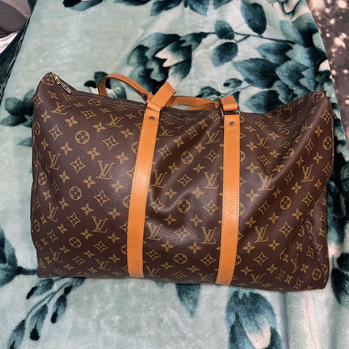image of Louis Vuitton Boston Flannery 50 M51116 Weekender Duffel in Brown, Men's
