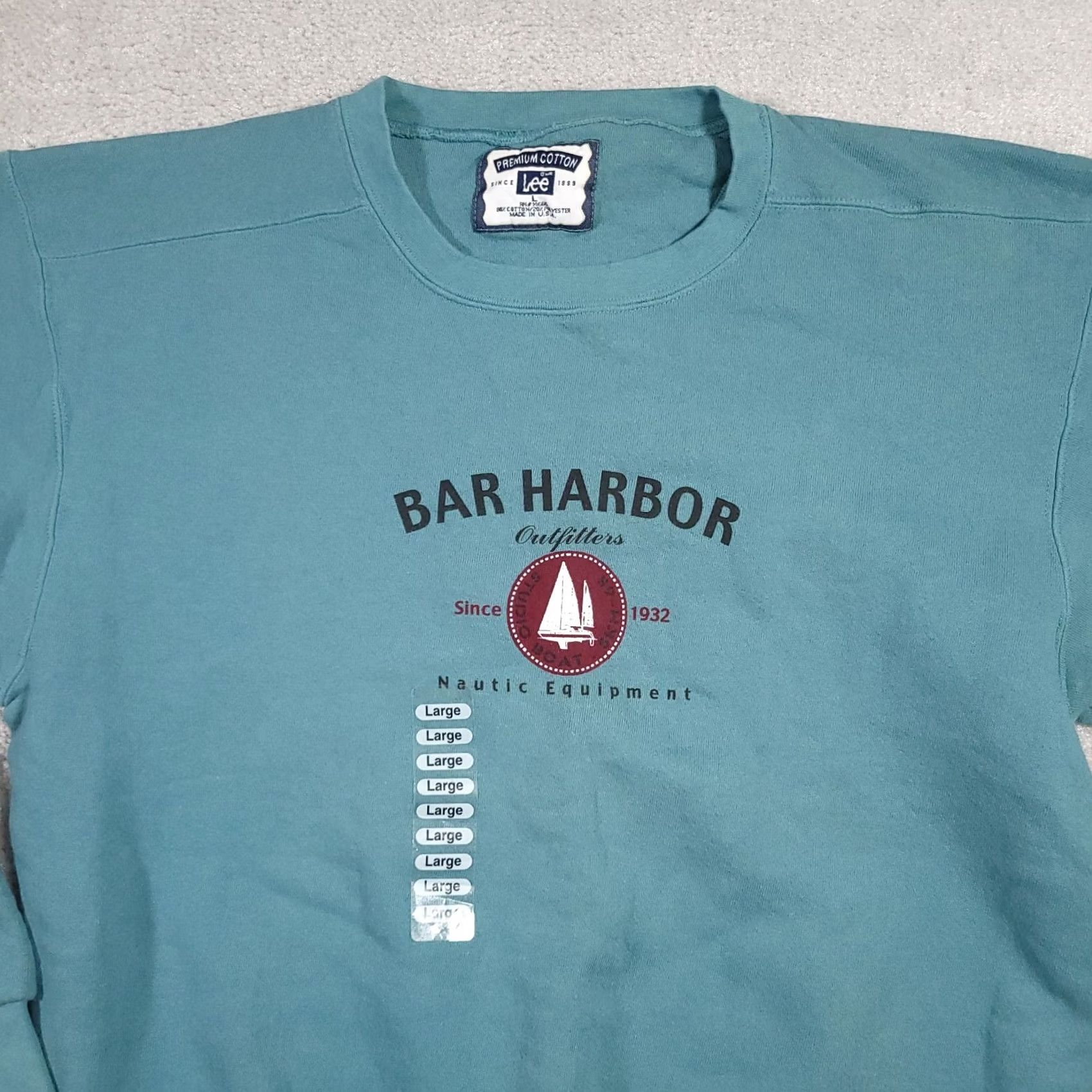 Lee VINTAGE Lee Sweatshirt Crewneck Mens Large Bar Harbor Nautic Sail USA Size US L / EU 52-54 / 3 - 3 Thumbnail