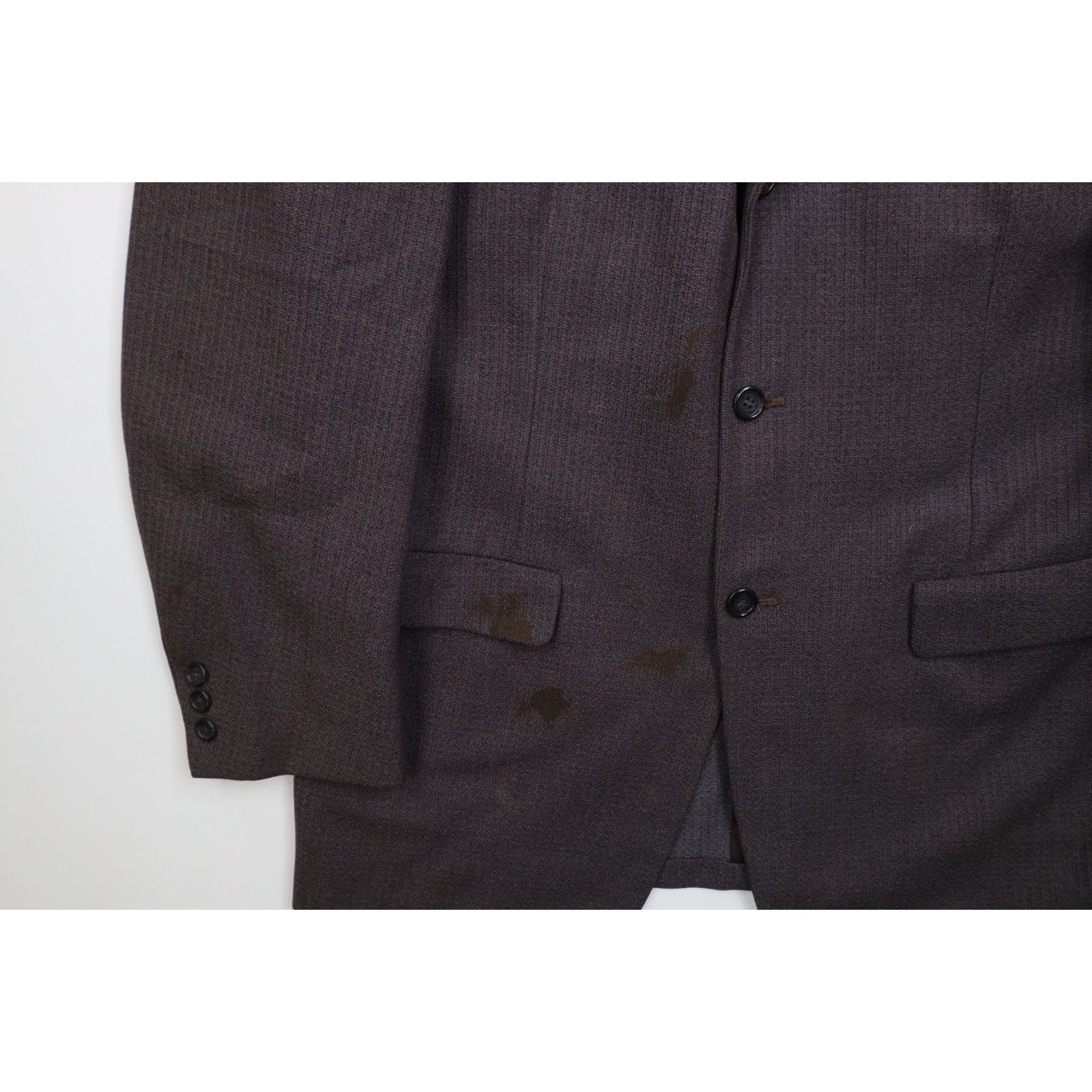 Vintage Vintage 50s 60s Rockabilly Heavy 2 Piece Wool Suit Brown Size 40R - 5 Thumbnail