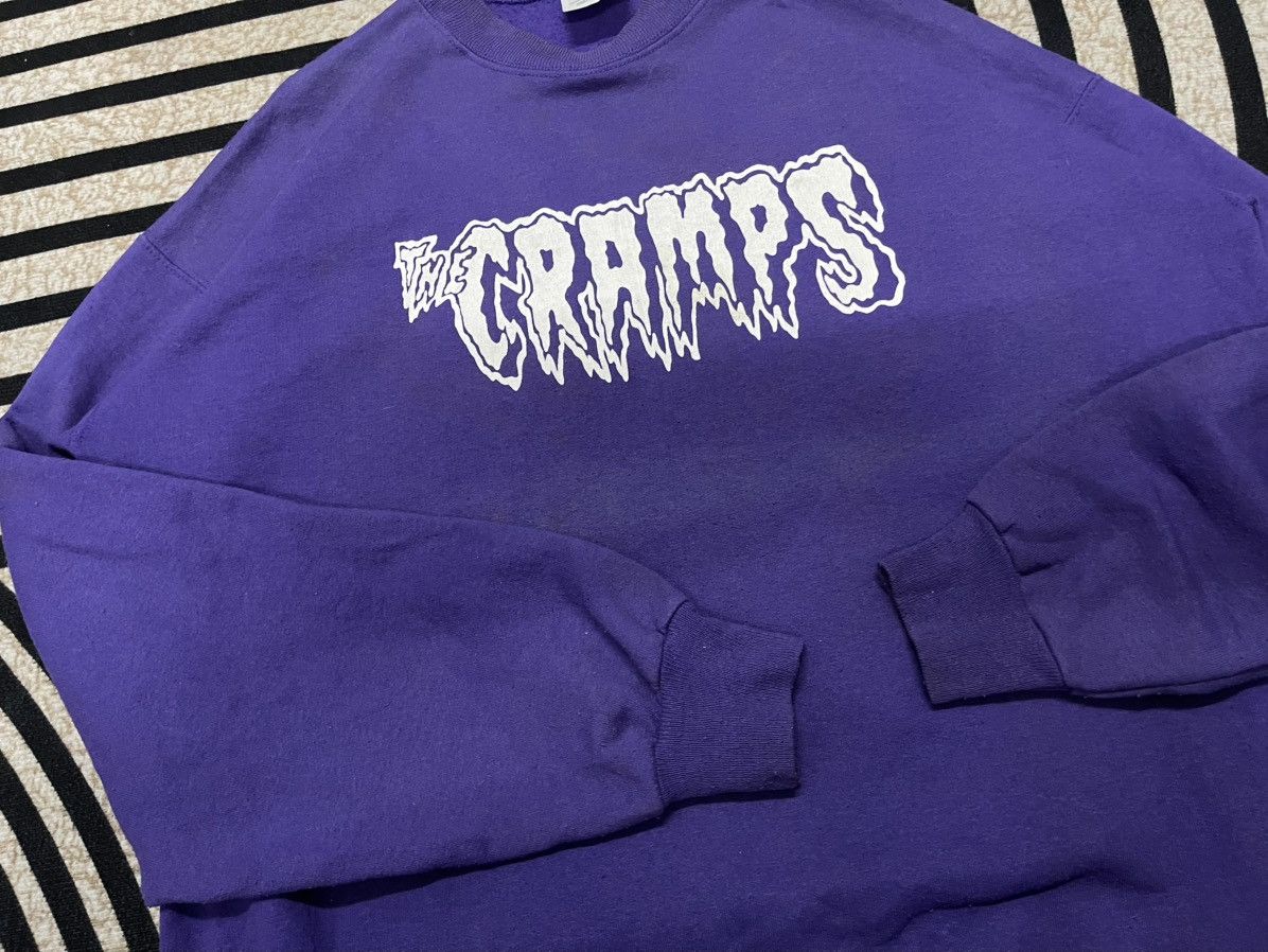 Band Tees 90s THE CRAMPS SWEATSHIRT SPELL OUT TEES RARE Size US L / EU 52-54 / 3 - 10 Thumbnail