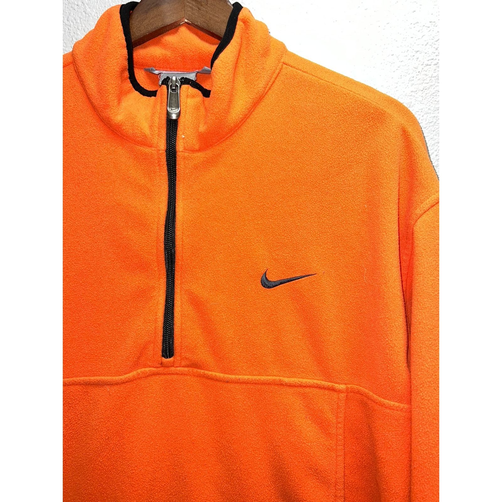 Vintage Vintage Orange Nike Sweatshirt Fleece 1/2 Zip Jacket VTG XL Size US XL / EU 56 / 4 - 3 Thumbnail