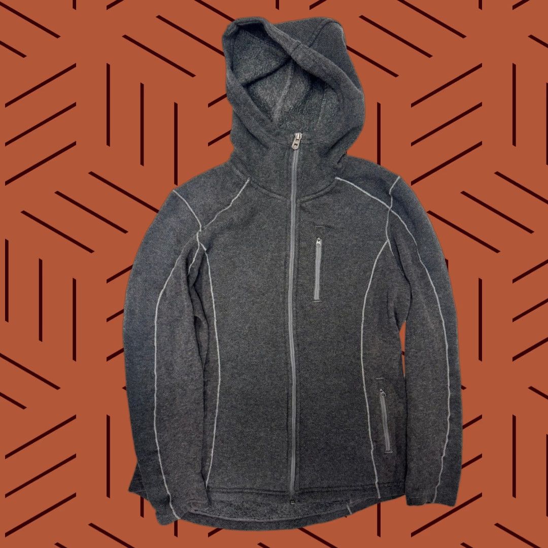 Vintage Kuhl Revive Fleece Hoodie Jacket Womens M Charcoal Gray Full Zip Outdoors Size M / US 6-8 / IT 42-44 - 1 Thumbnail