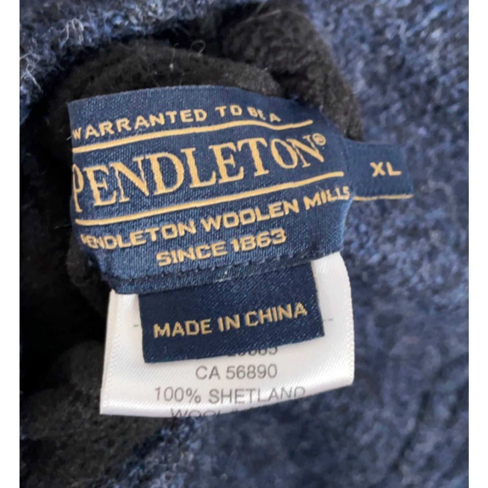 Pendleton Pendleton Wool Reversible Zip Up Vest Men's XL Dark Blue Black Fleece Lining Size US XL / EU 56 / 4 - 5 Thumbnail
