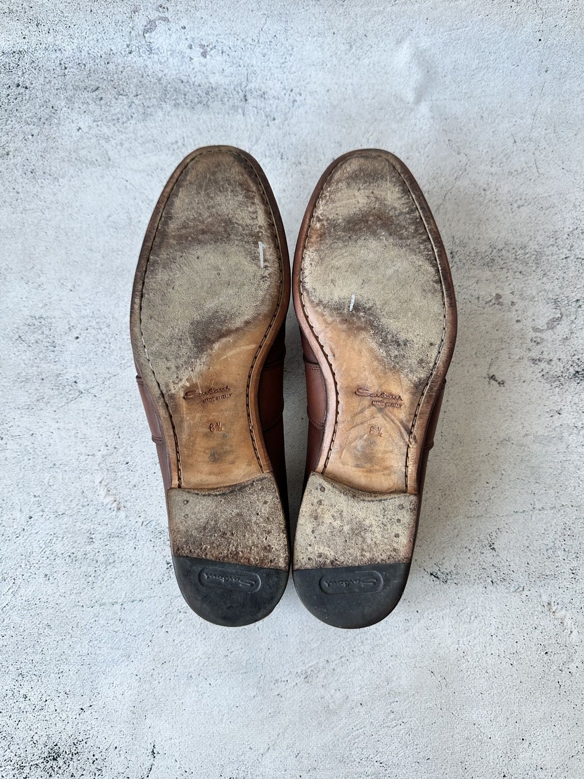 Santoni Santoni Loafers Brown Leather Penny Slip-On Dress Shoes Size US 9.5 / EU 42-43 - 9 Thumbnail