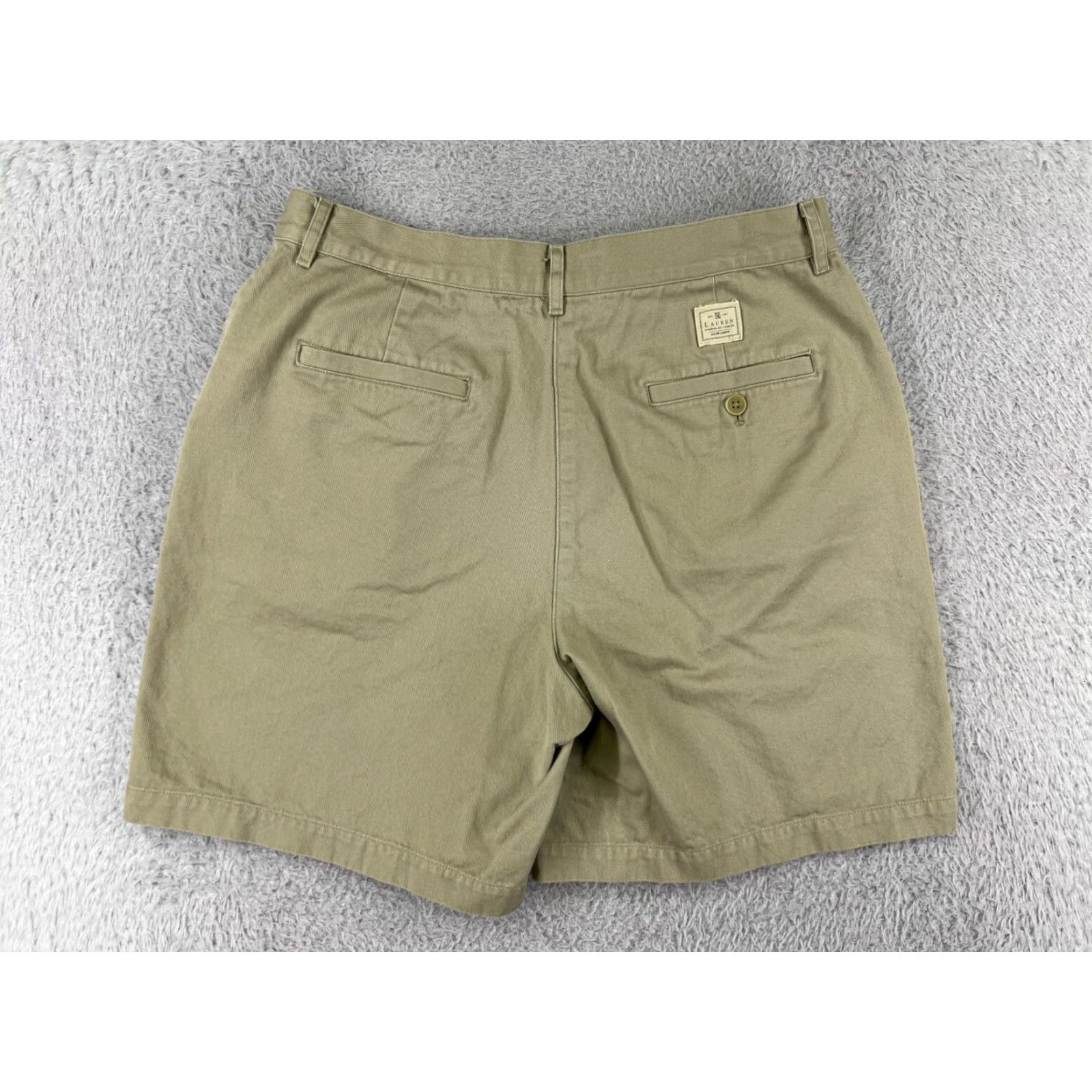 Ralph Lauren Lauren Ralph Lauren Shorts Womens 8 Beige Khaki LRL 100% Cotton Twill Flat Front Shirt Adult 8 Blue 100% Cotton Chino Golf Outdoor Womens Size 30" / US 8 / IT 44 - 2 Thumbnail