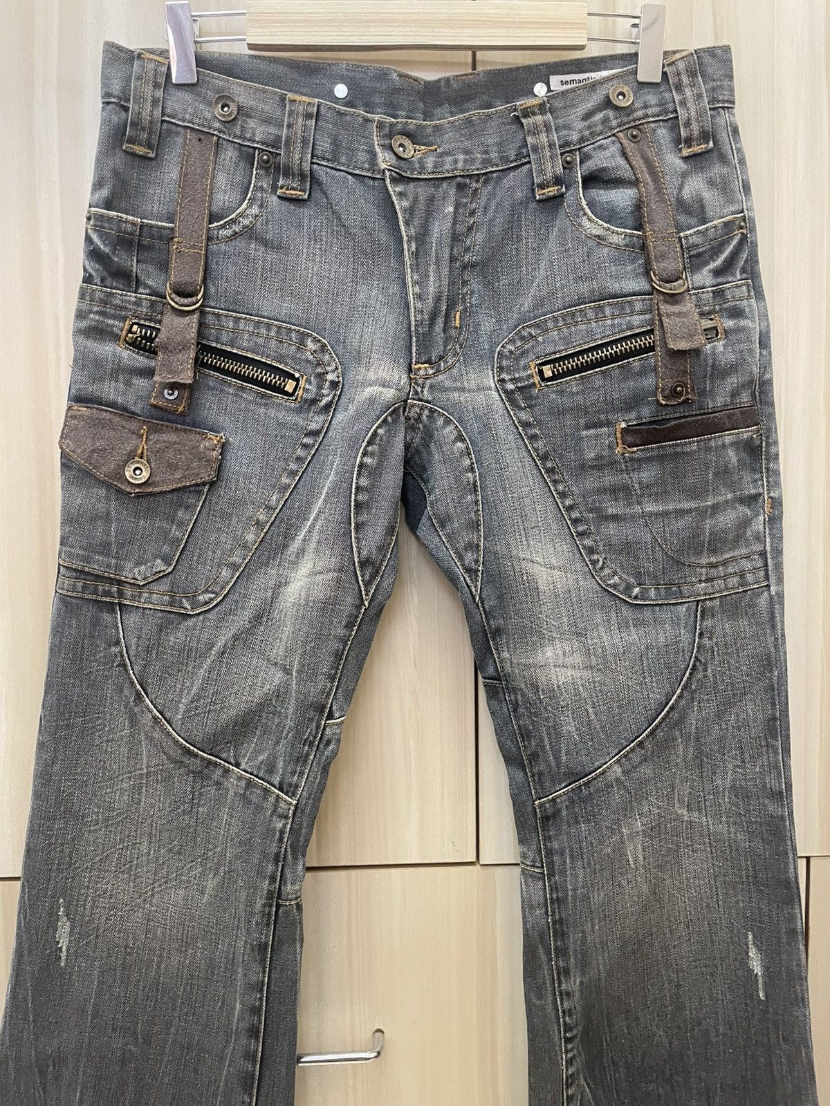 semanticdesign Japanese Brand Semantic Design Flare Jeans Size US 33 - 2 Thumbnail