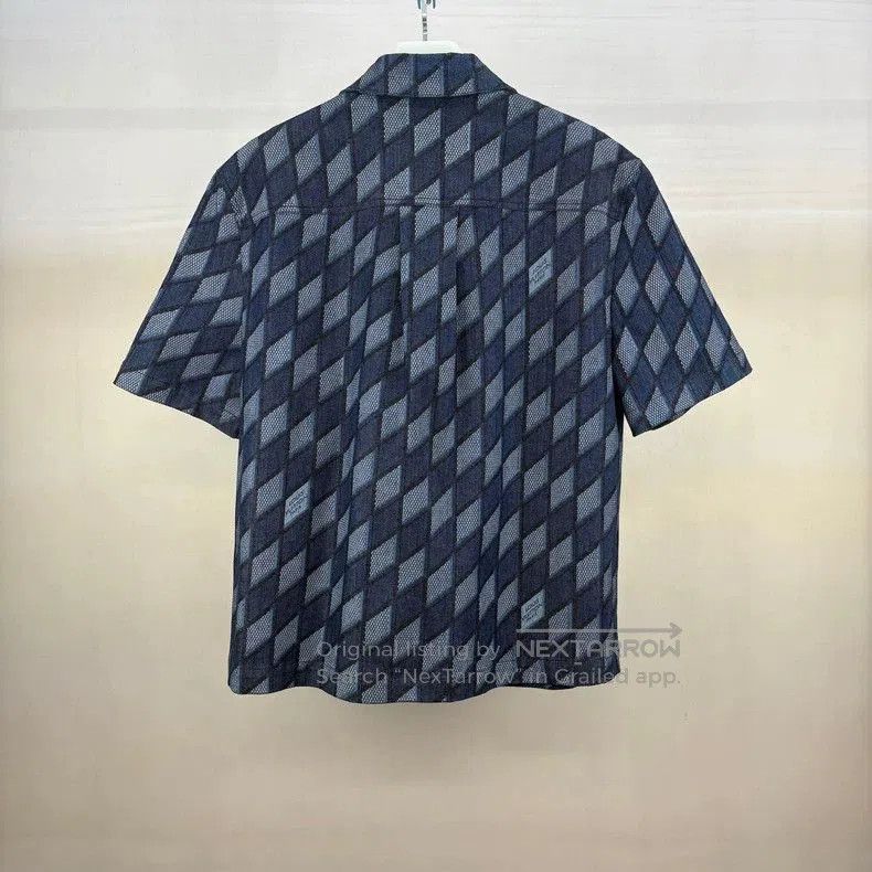 Louis Vuitton Louis Vuitton Diamond Print Denim Shirt. Size US XL / EU 56 / 4 - 2 Thumbnail