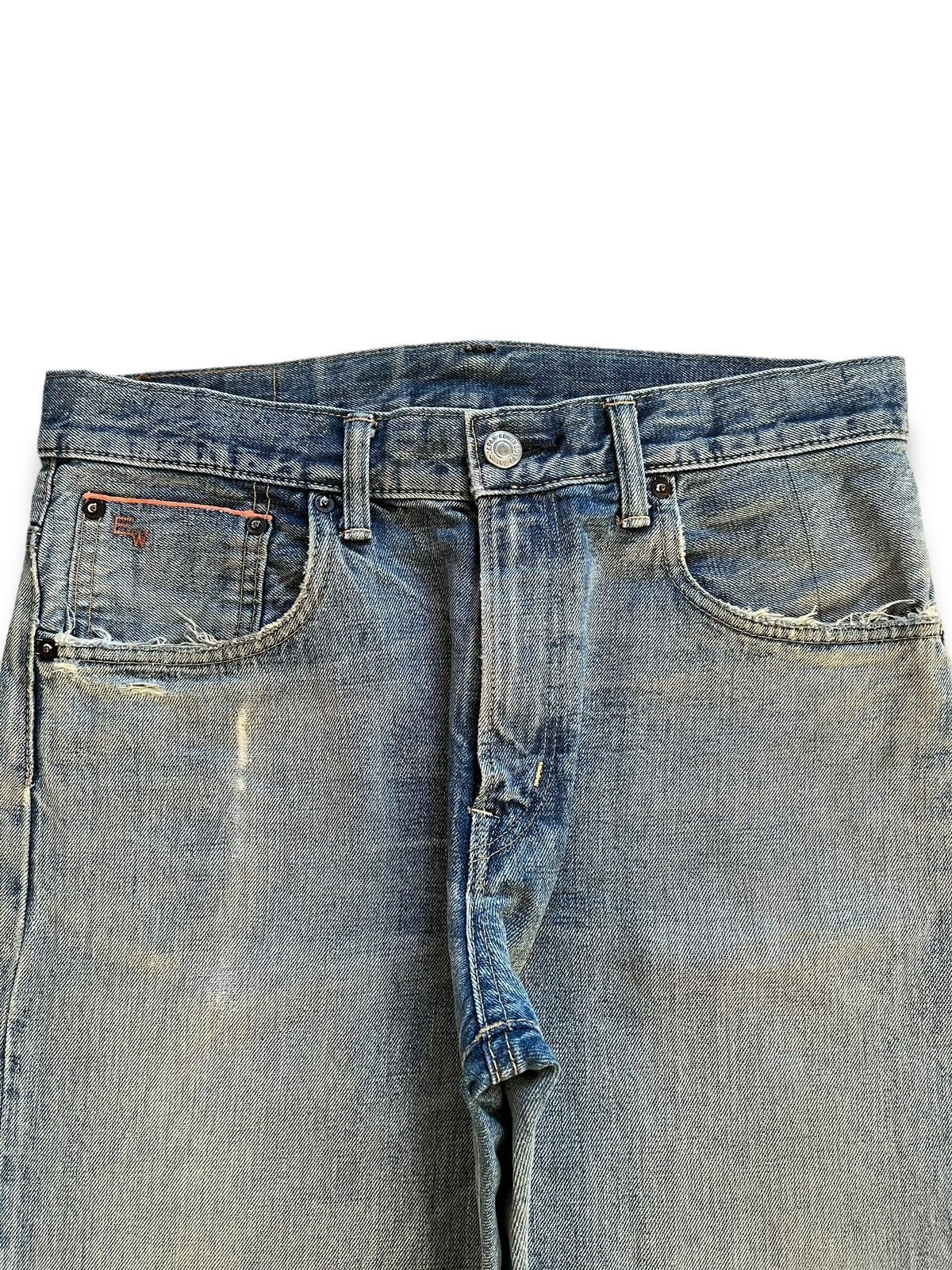 Edwin Vintage Japanese Edwin 505Z Selvedge Distressed Baggy Jeans Size US 33 - 5 Thumbnail