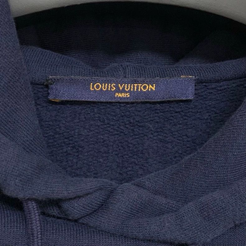 Louis Vuitton Louis Vuitton Dark blue hooded sweatshirt Size US L / EU 52-54 / 3 - 3 Thumbnail