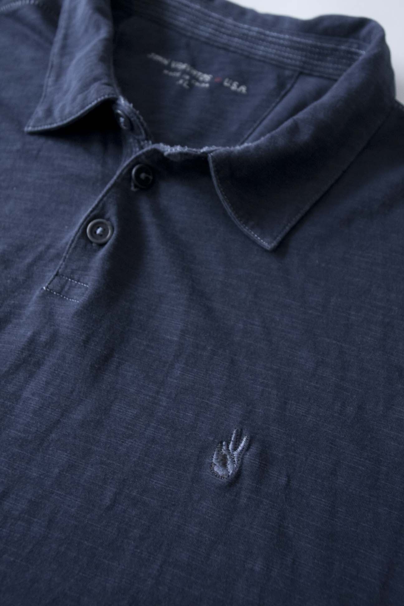 John Varvatos John Varvatos Polo Shirt Size XL Dark Blue Size US XL / EU 56 / 4 - 2 Thumbnail