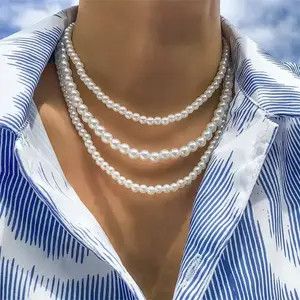 Jewelry Triple Pearl Necklace Size ONE SIZE - 1 Thumbnail