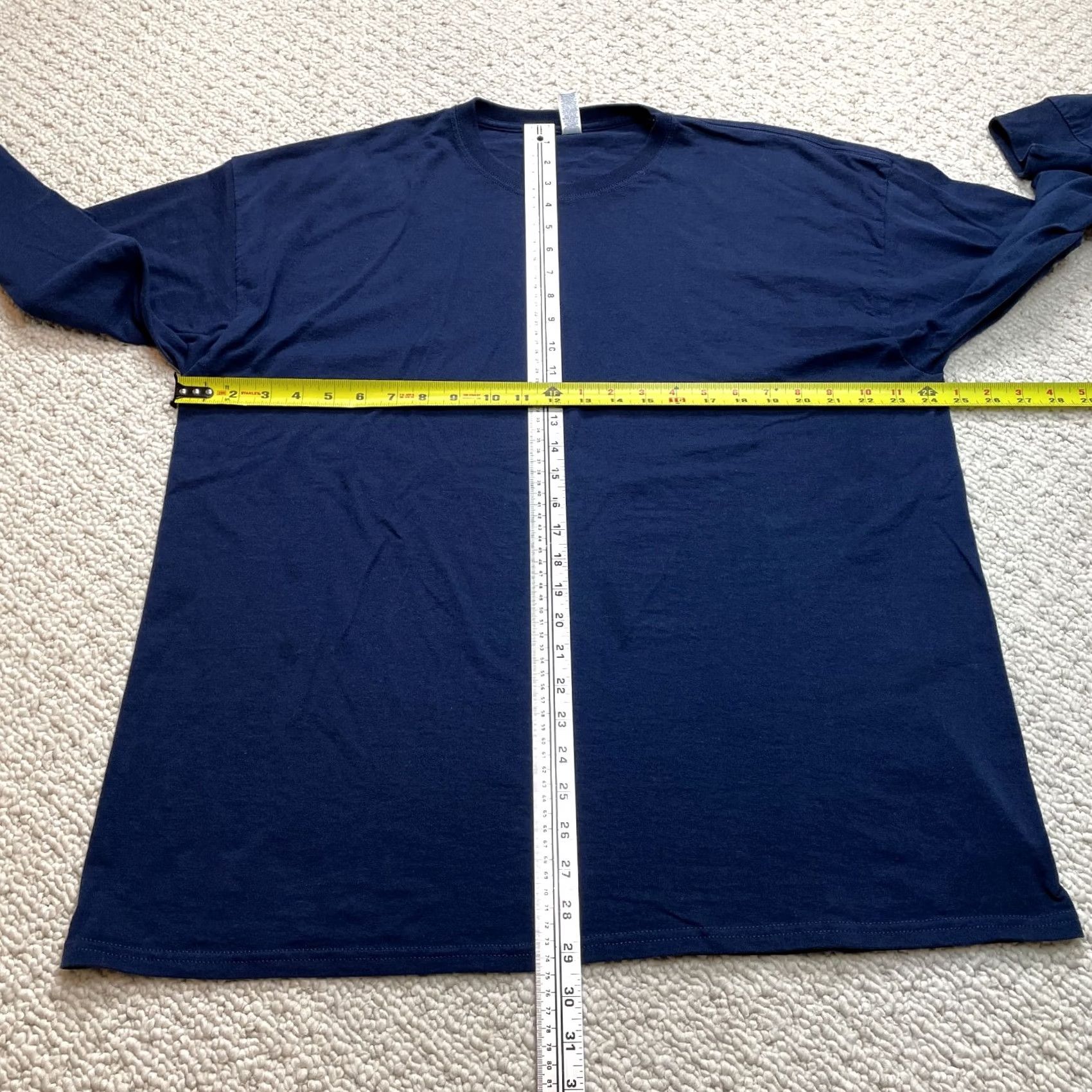 Jerzees Jerzees Dri Power Shirt Mens 2XL XXL Navy Blue Crew Adult Long Sleeve Solid Tee Size US XXL / EU 58 / 5 - 4 Thumbnail