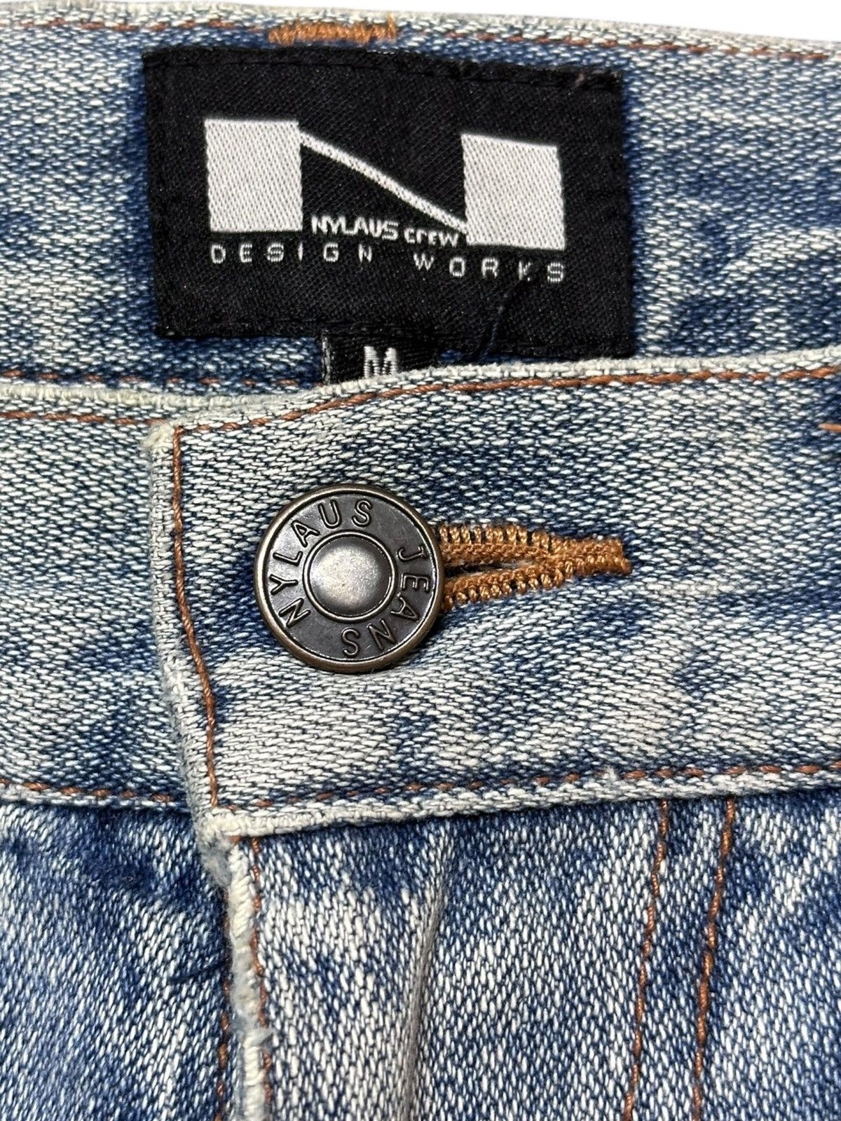 Japanese Brand Vintage Nylaus Clothing Faded Grunge Distressed Denim Size US 31 - 5 Thumbnail