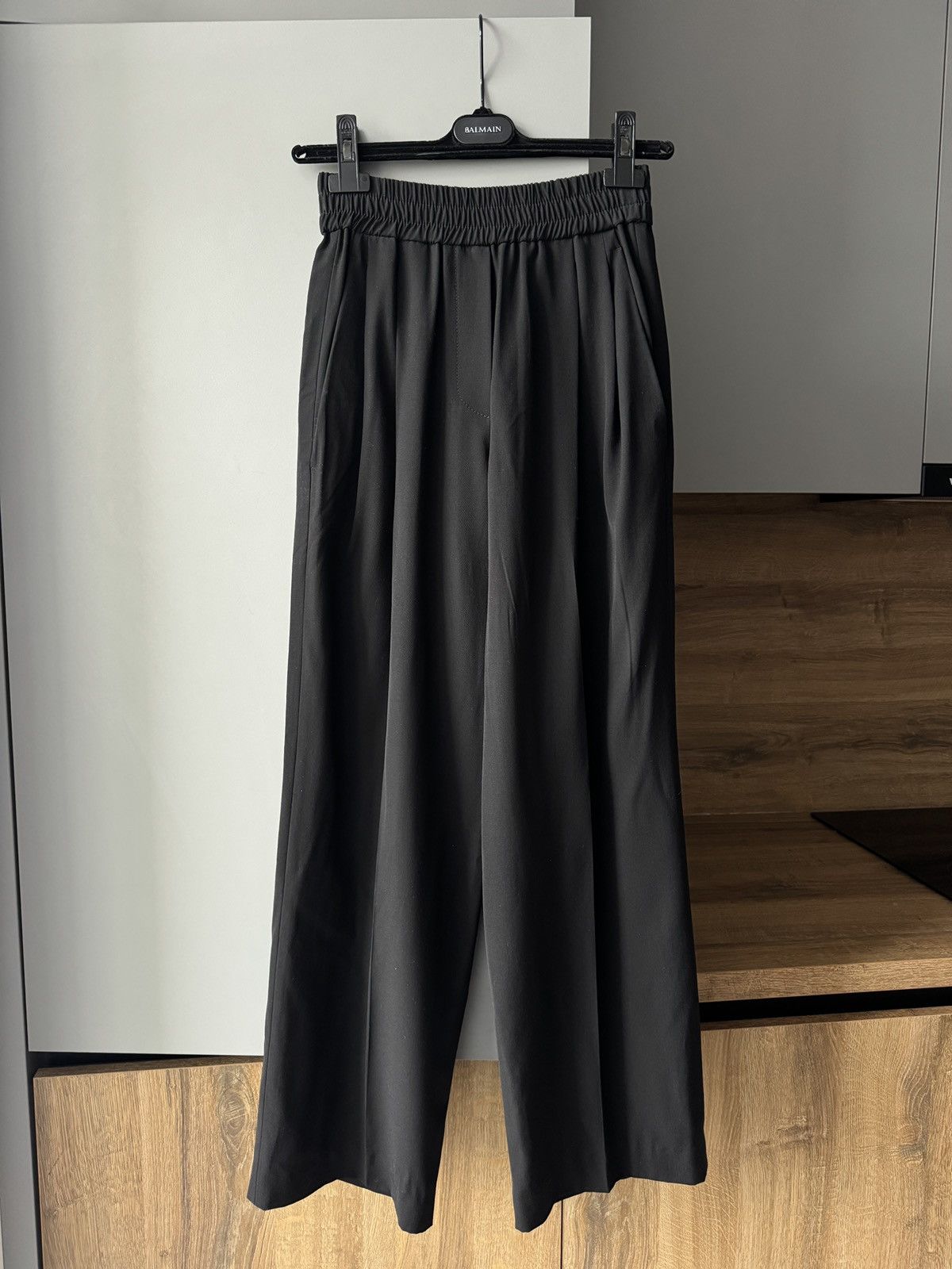 Brunello Cucinelli Brunello Cucinelli Black Wool Blend Pants Size 25" / US 0 / IT 36 - 1 Thumbnail