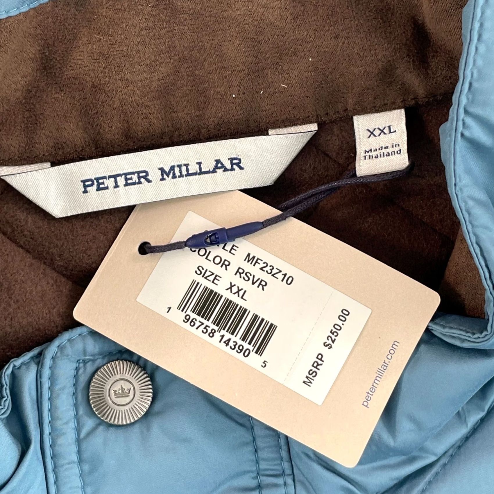 Peter Millar Peter Millar Norfolk Quilted Bomber Jacket Men 2XL RSVR Blue Classic NWT 50 Size US XXL / EU 58 / 5 - 3 Thumbnail