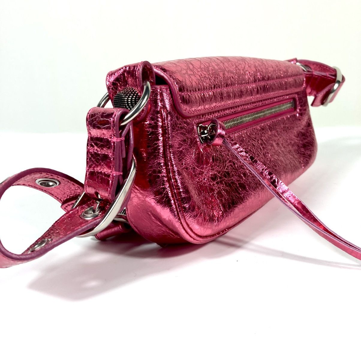 Balenciaga Balenciaga XSmall Le Cagole Metallic Leather Shoulder Bag Size ONE SIZE - 12 Thumbnail