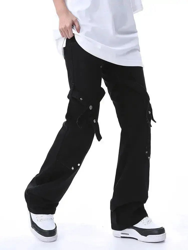 Japanese Brand High Street Strap Micro Flare Jeans Size US 32 / EU 48 - 3 Thumbnail