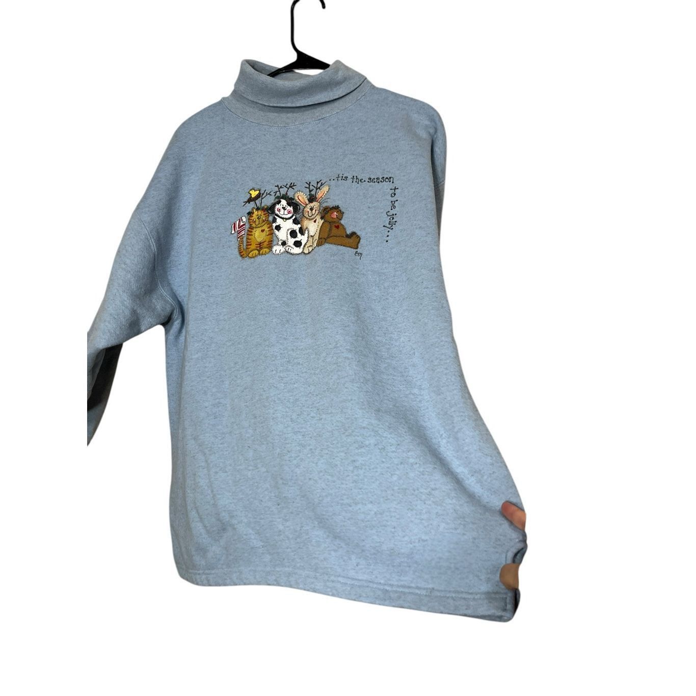 Other Vintage Pro Spirit Select Christmas Animals Turtleneck Sweat Size XL / US 12-14 / IT 48-50 - 4 Thumbnail