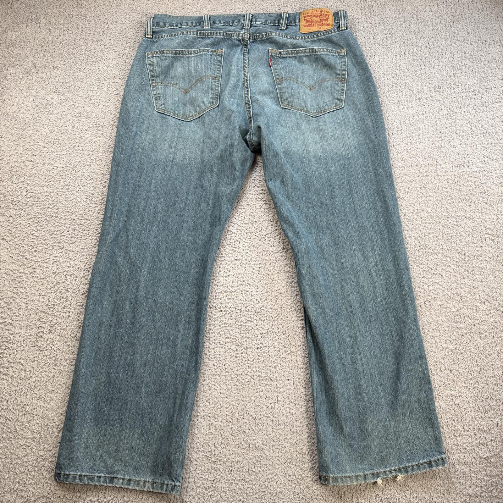 Levi's Levis 505 Jeans Mens 38x30 Regular Fit Blue Medium Wash Size US 38 / EU 54 - 2 Thumbnail