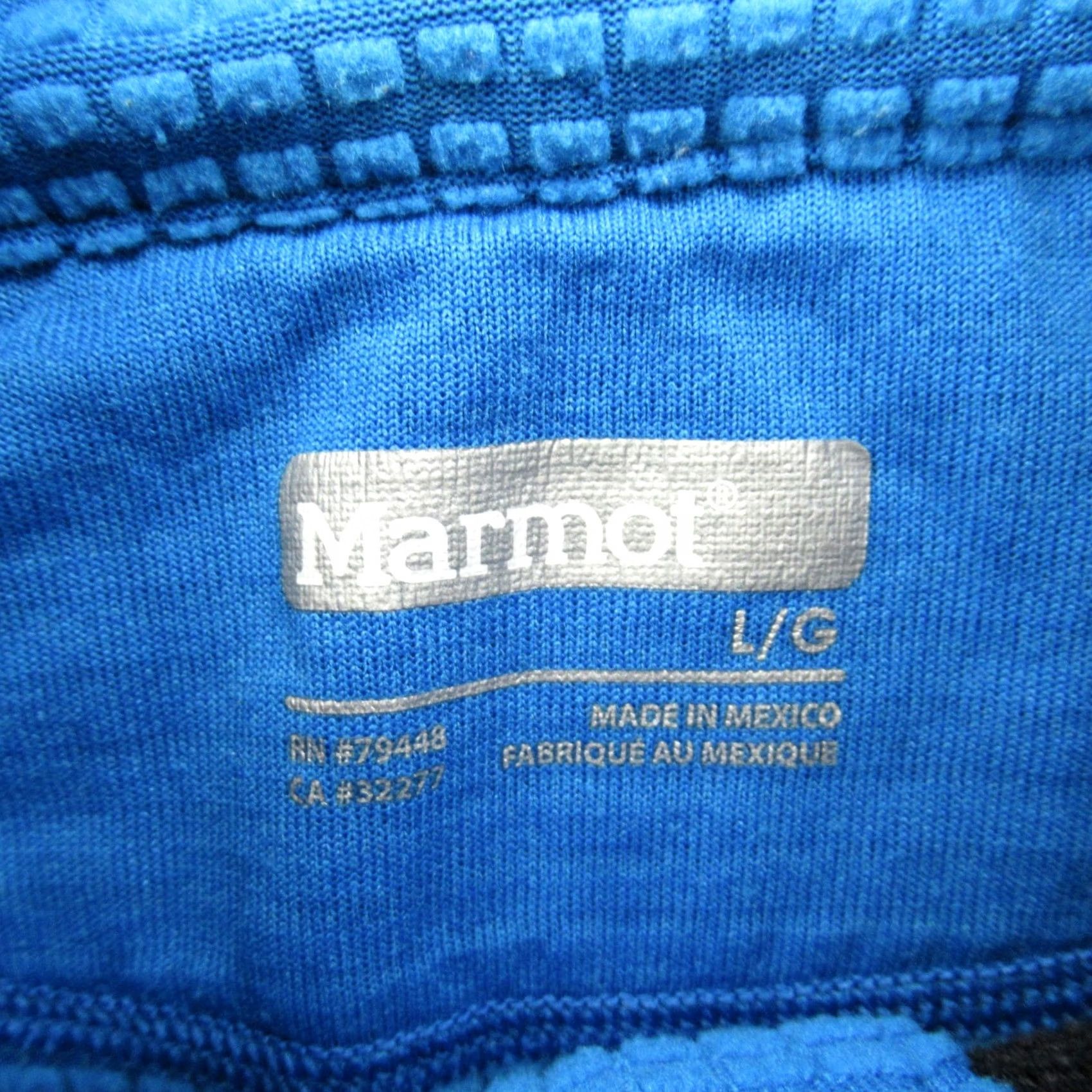 Marmot Marmot Sweater Mens Large Long Sleeve 1/4 Zip High Neck Blue Pullover Size US L / EU 52-54 / 3 - 4 Thumbnail