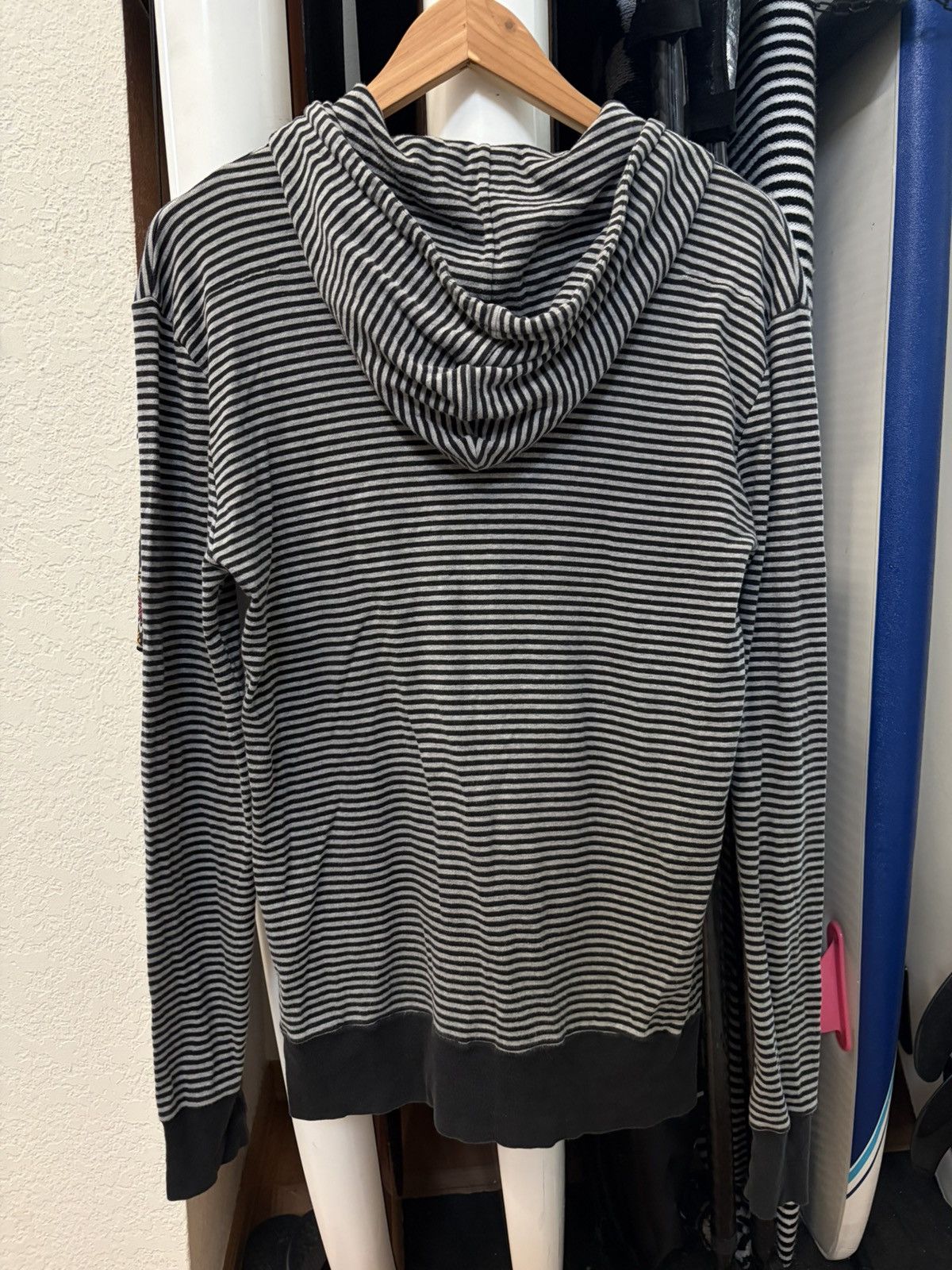 Dior AW07 Navigate Bee Striped Drawstring Hoodie Size US S / EU 44-46 / 1 - 6 Thumbnail