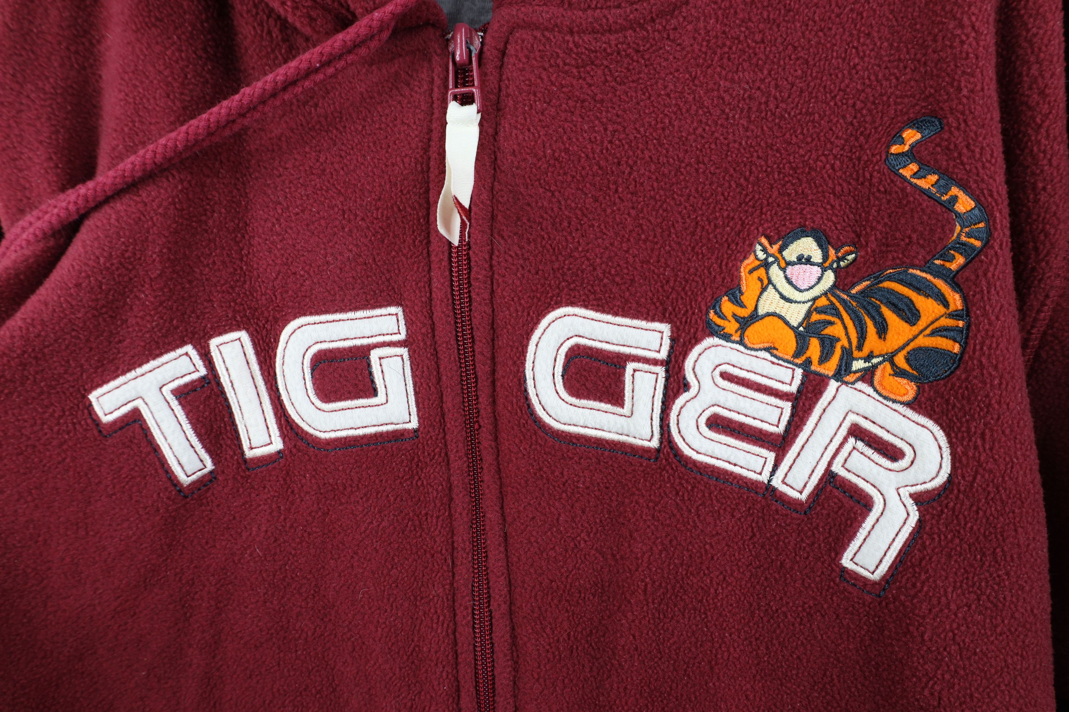 Disney Vintage 90s Disney Winnie the Pooh Tigger Fleece Cape Hoodie Size L / US 10 / IT 46 - 4 Thumbnail