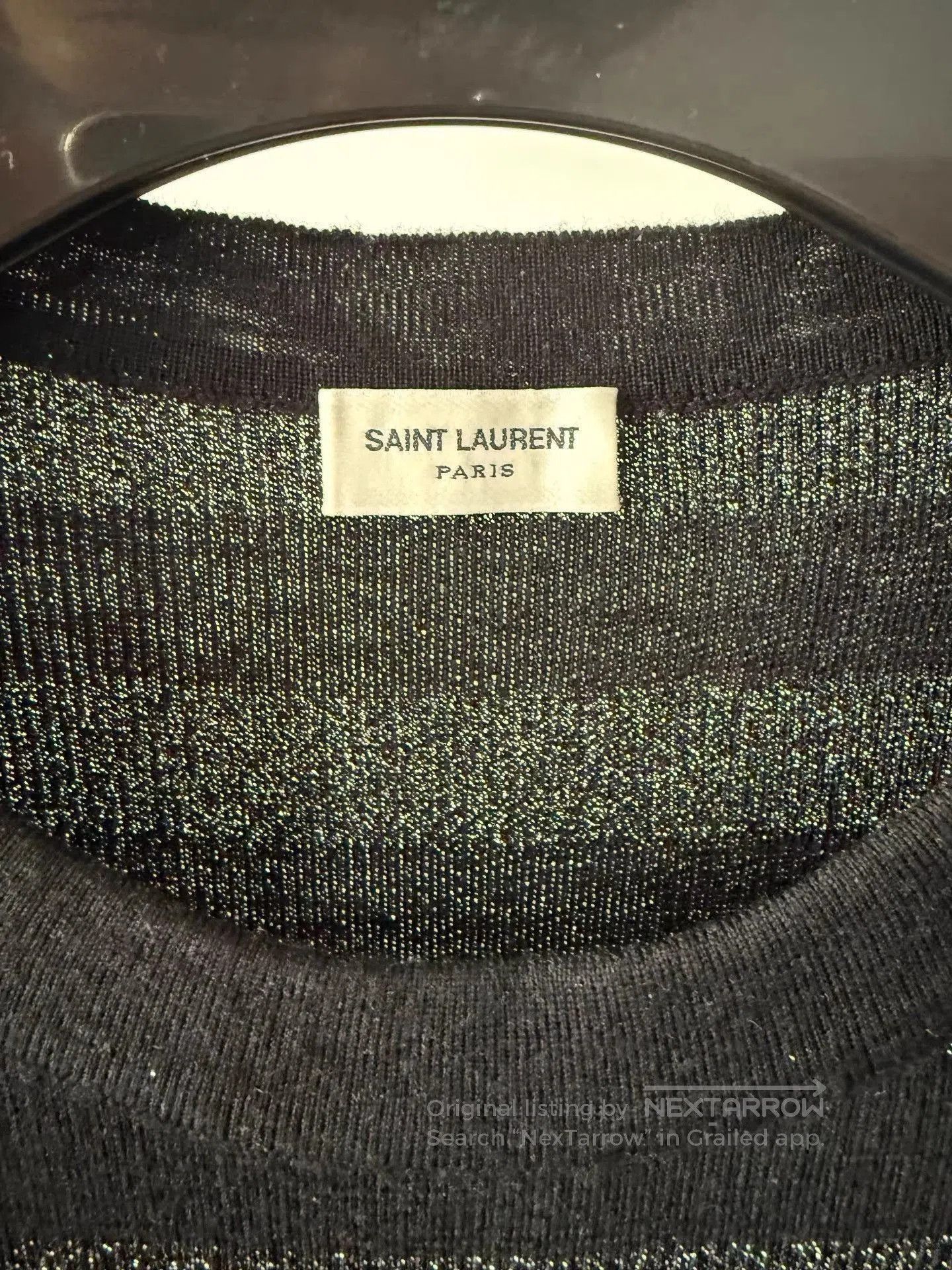 Saint Laurent Paris Black Striped Long Sleeve Knit Sweater M. Size US M / EU 48-50 / 2 - 3 Thumbnail