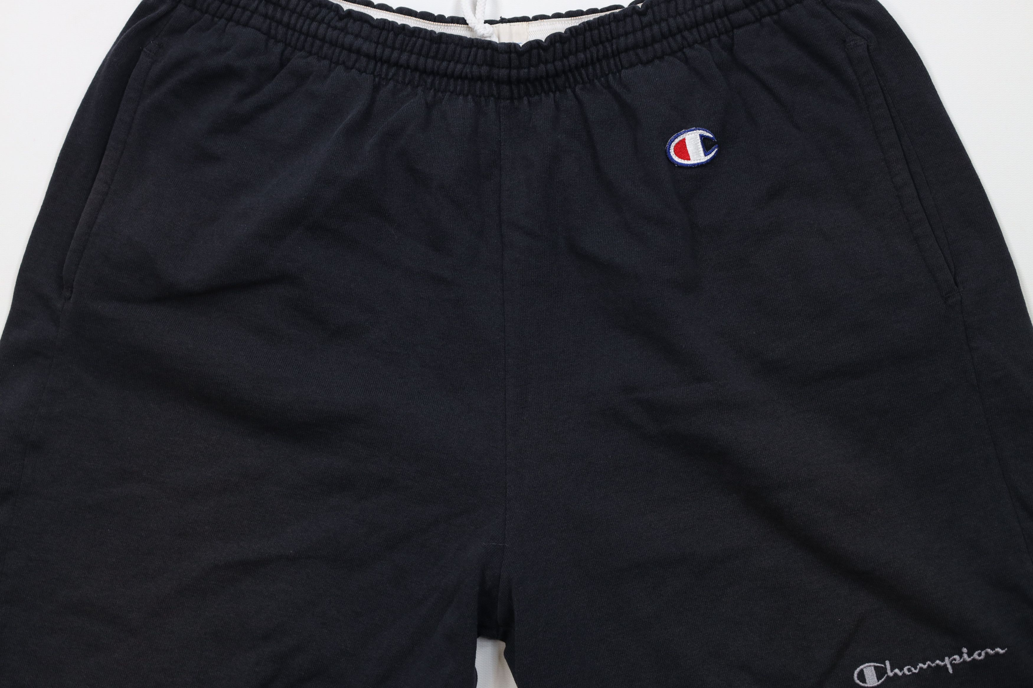 Champion Vintage 90s Champion Spell Out Heavy Above Knee Shorts Black Size US 36 / EU 52 - 4 Thumbnail
