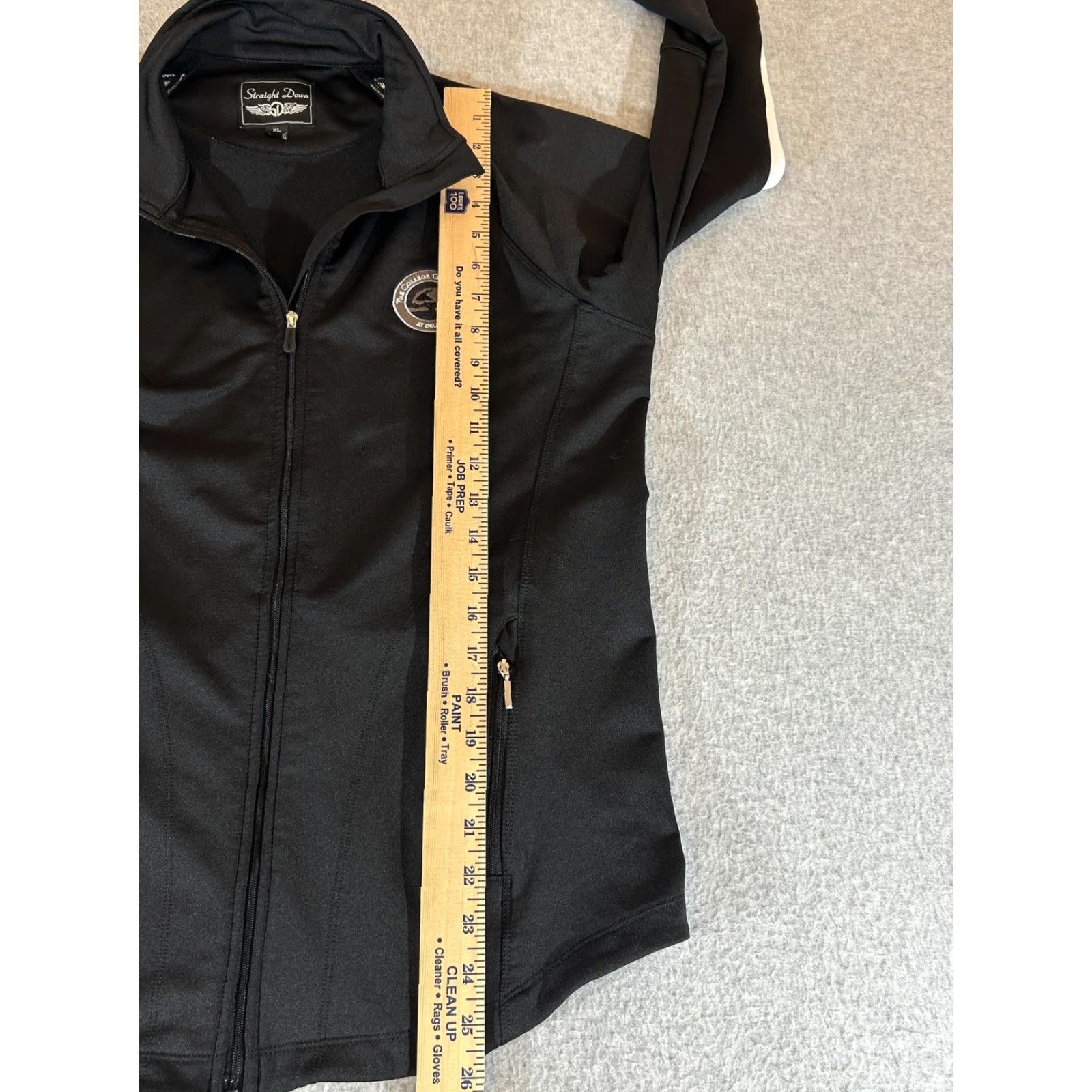 Vintage Straight Down Jacket Womens XL Black Full Zip Softshell Track Golf Size XL / US 12-14 / IT 48-50 - 6 Thumbnail