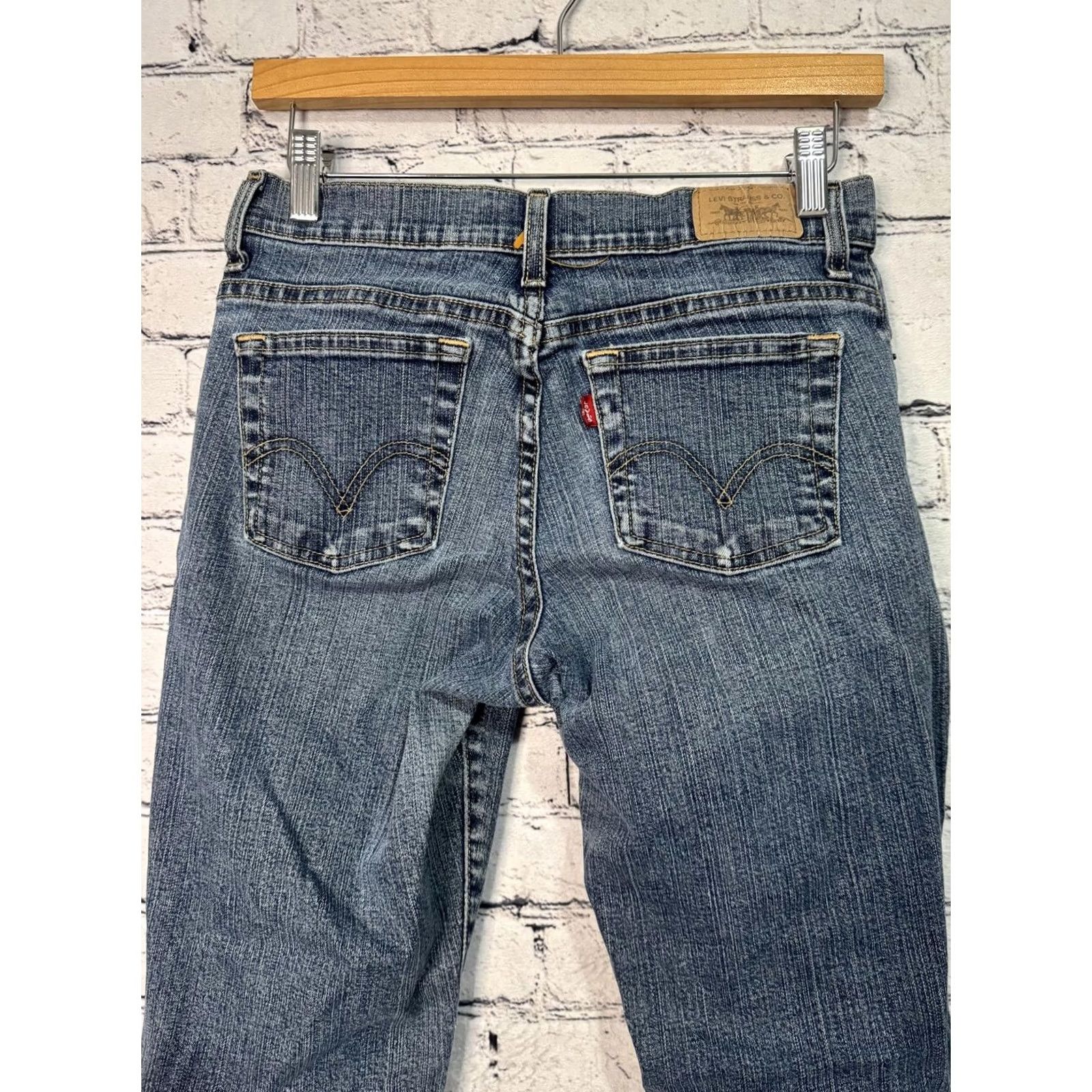 Levi's Levi's Relaxed Boot Cut Jeans 550 Women 6 Blue Denim 25x28 Regular Inseam 28 Matrix Button Fly Comfort Stretch Size 42" / US 20 - 7 Thumbnail