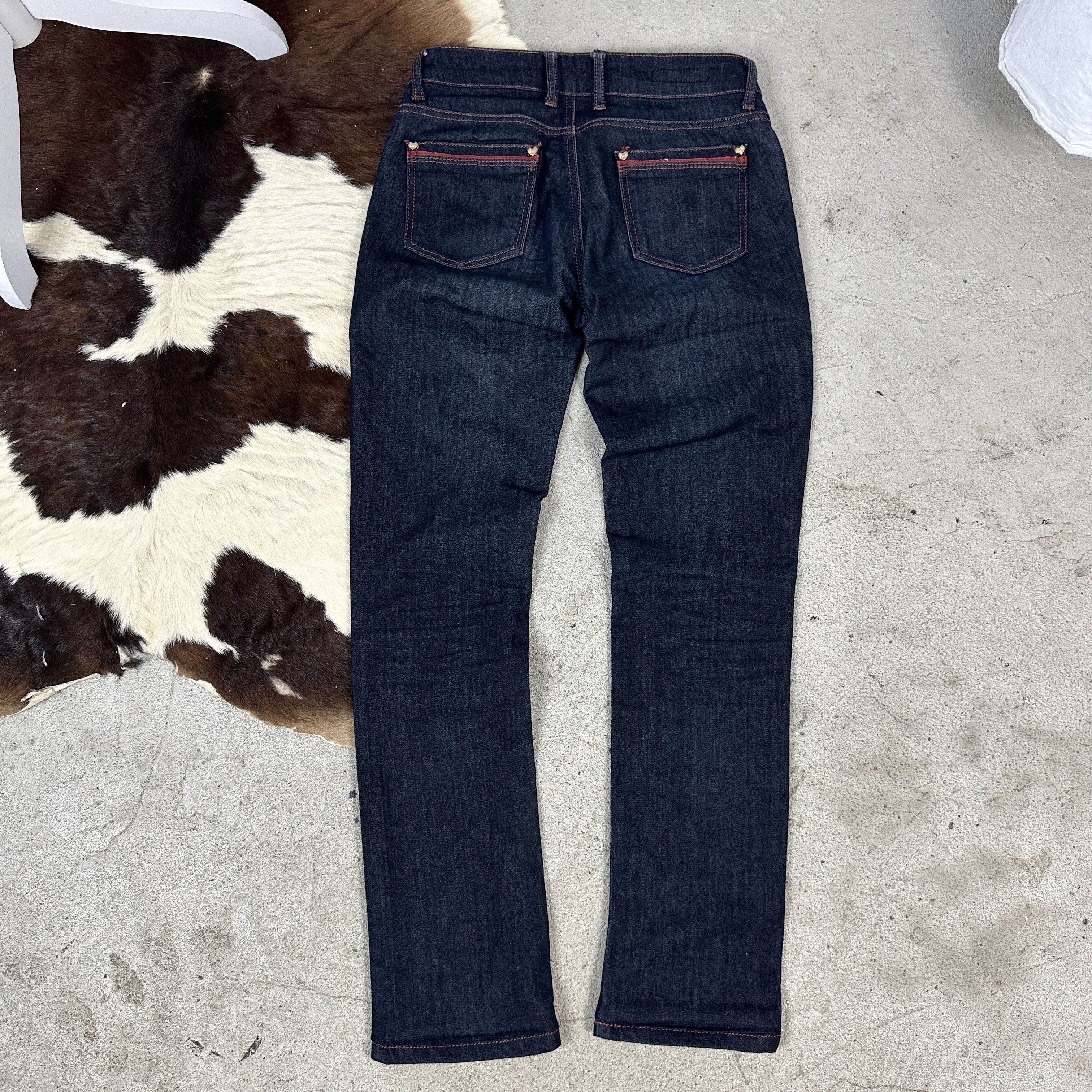 Gucci × Vintage Vintage Y2K Casual Avant Garde Gucci Heart Jeans Size 29" - 6 Thumbnail